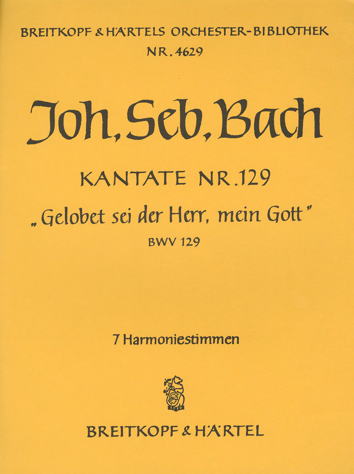 OB 4629-30 - Kantate BWV 129 „Gelobet sei der Herr, mein Gott“ - Cover