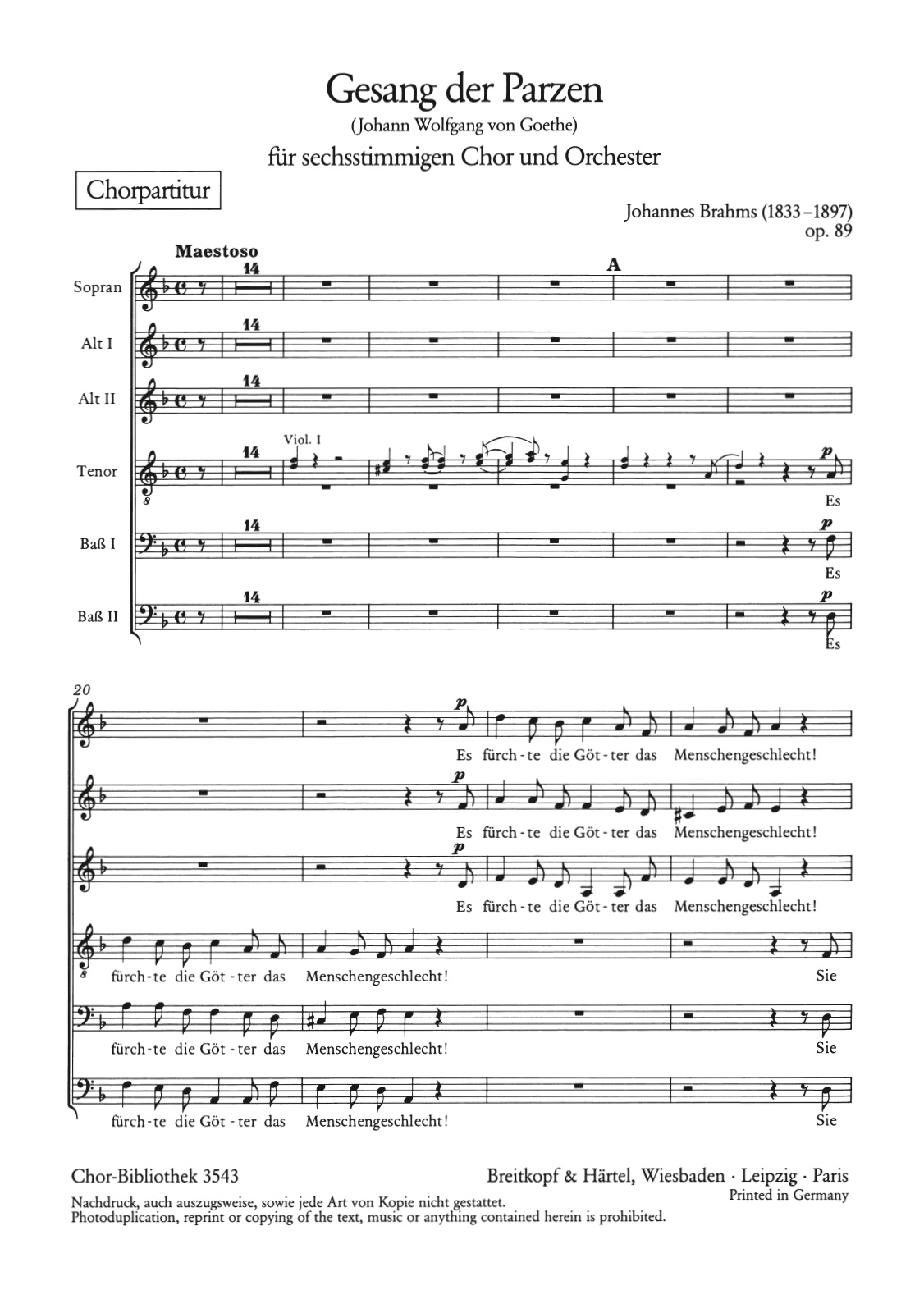 ChB 3543 - Song of the Fates Op. 89 - Cover