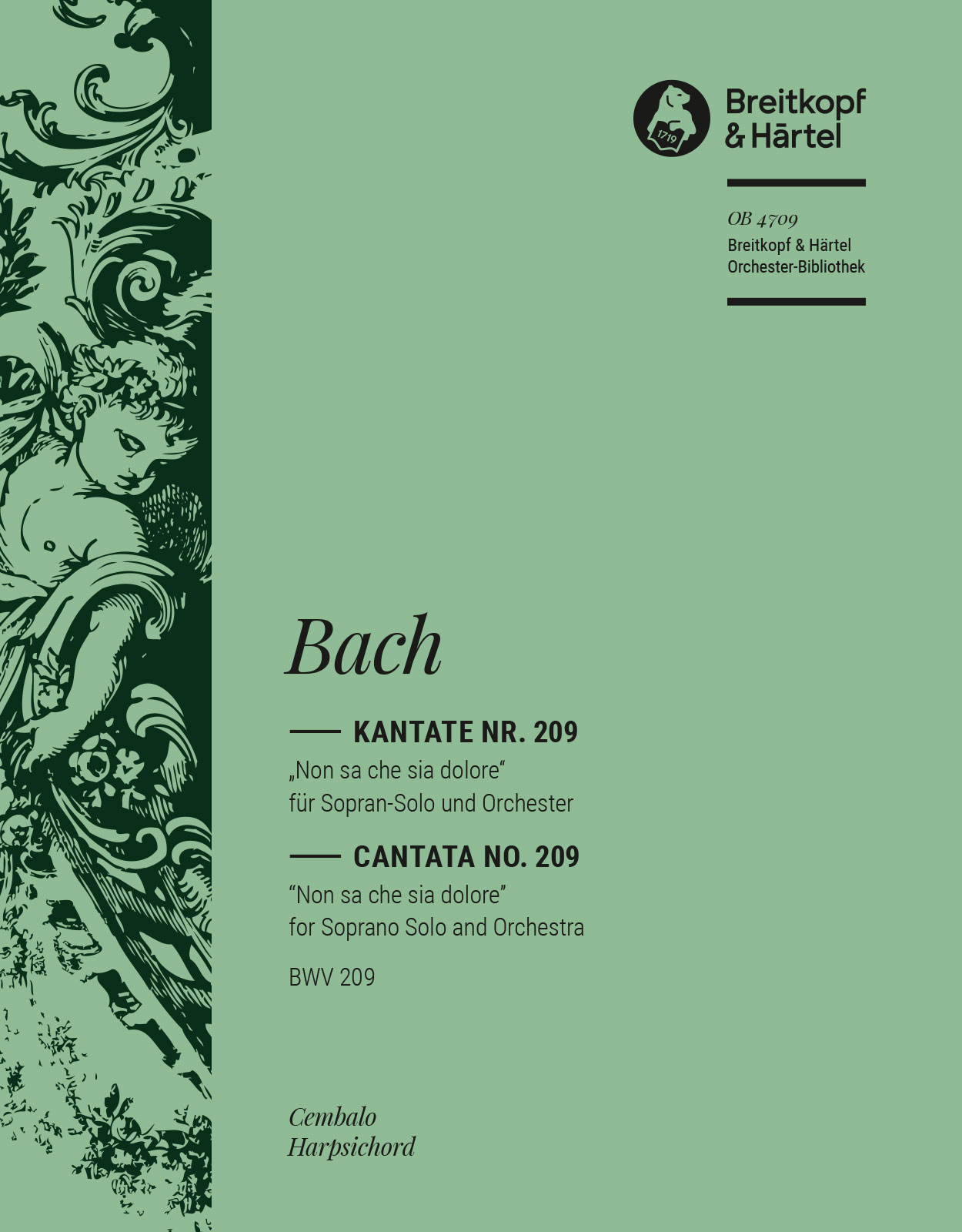 OB 4709-12 - Cantata BWV 209 Non sa che sia dolore - Cover
