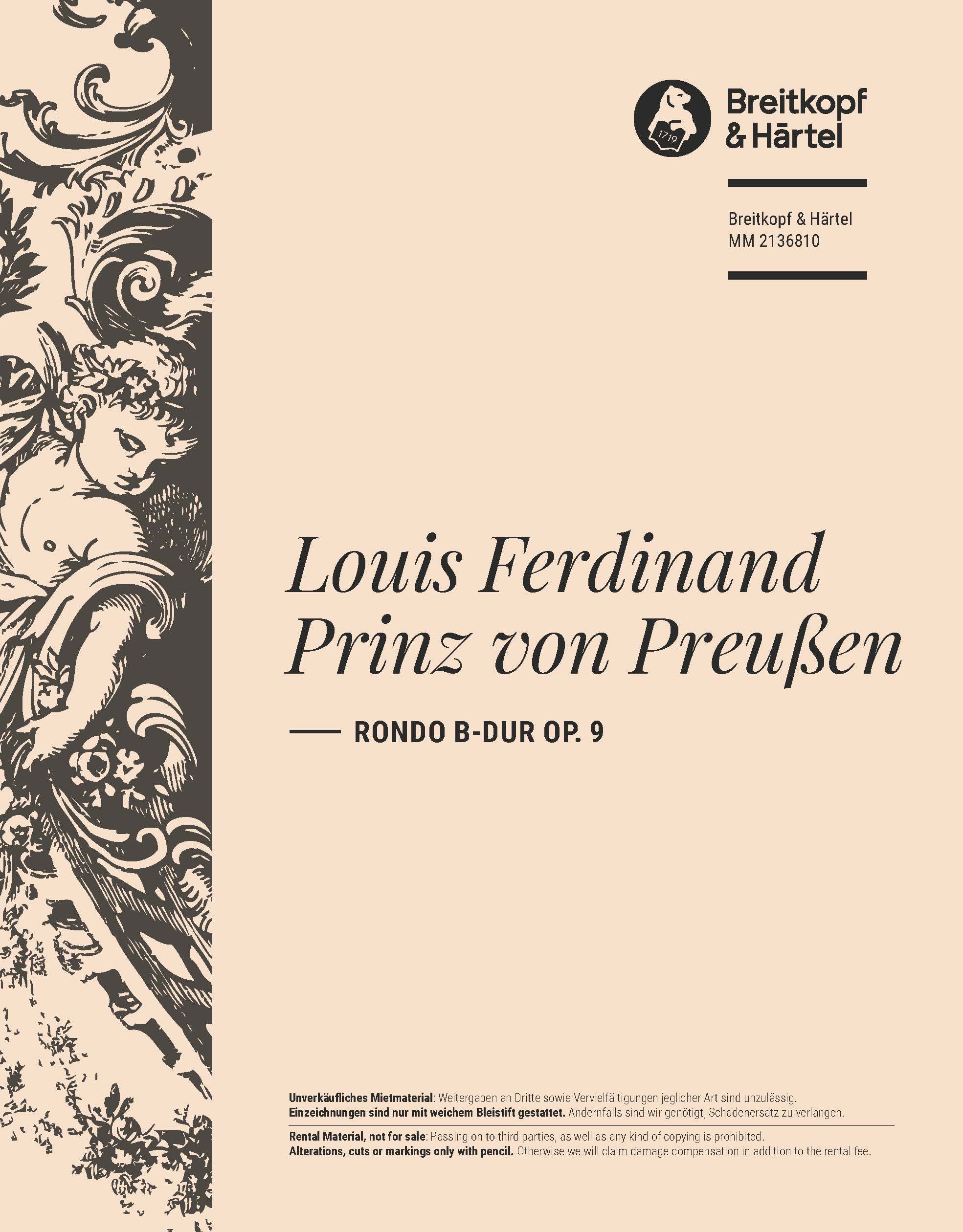 Louis Ferdinand Prinz von Preußen - Rondo B-dur op. 9 - Cover