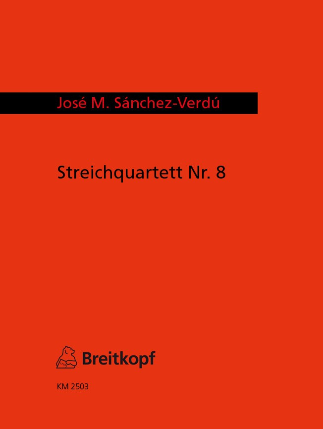 José M. Sánchez-Verdú - Streichquartett Nr. 8 - Cover