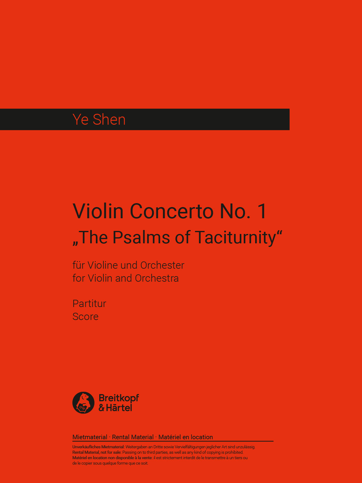 MM 2389711 - The Psalms of Taciturnity (Violin Concerto No. 1) - Cover