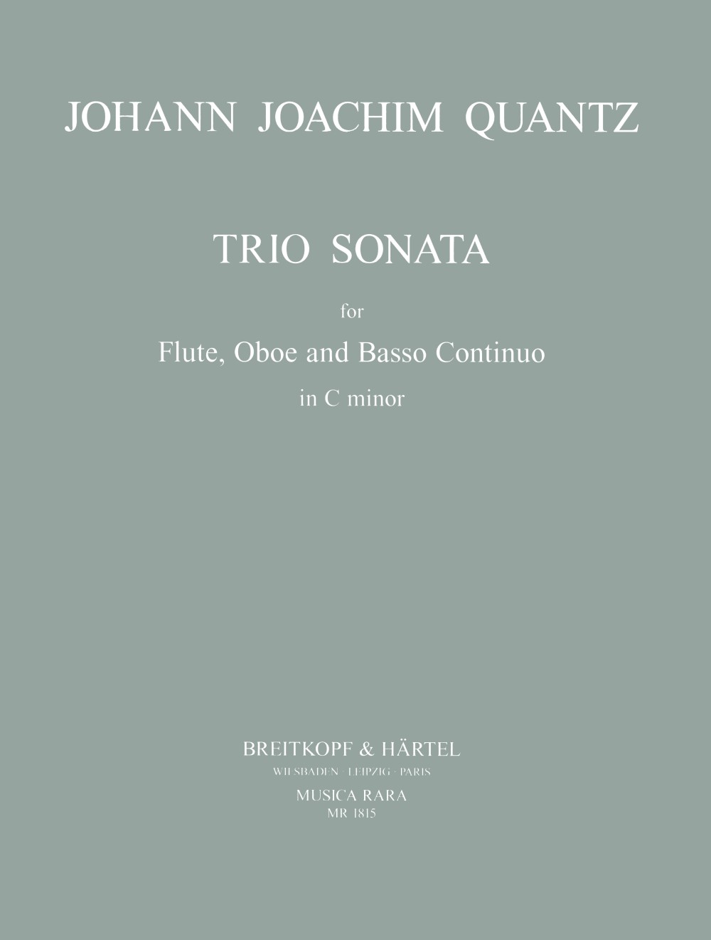 Johann Joachim Quantz - Triosonate in c-moll - Cover