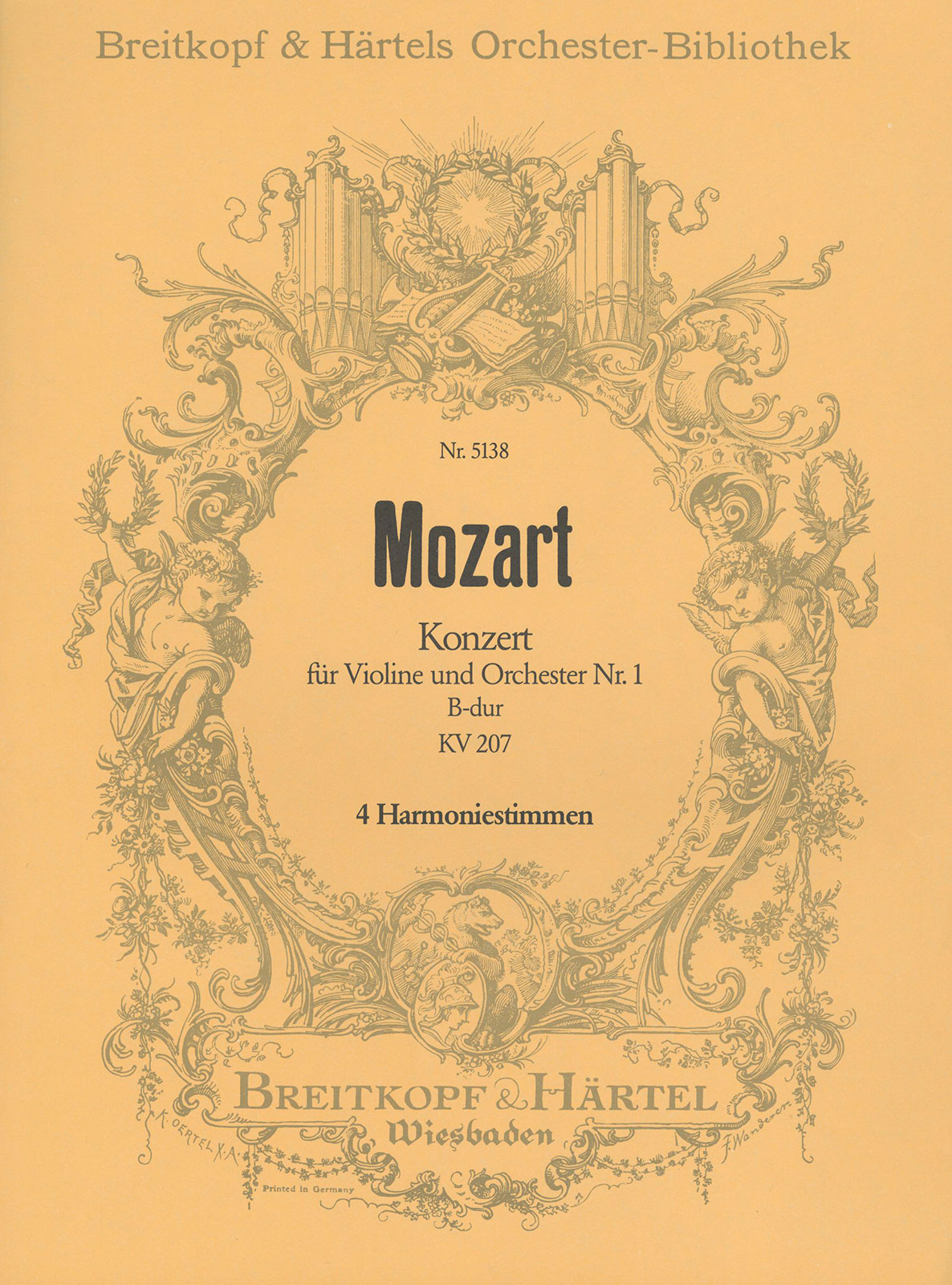 OB 5138-30 - Violin Concerto [No. 1] in B flat major K. 207 - Cover