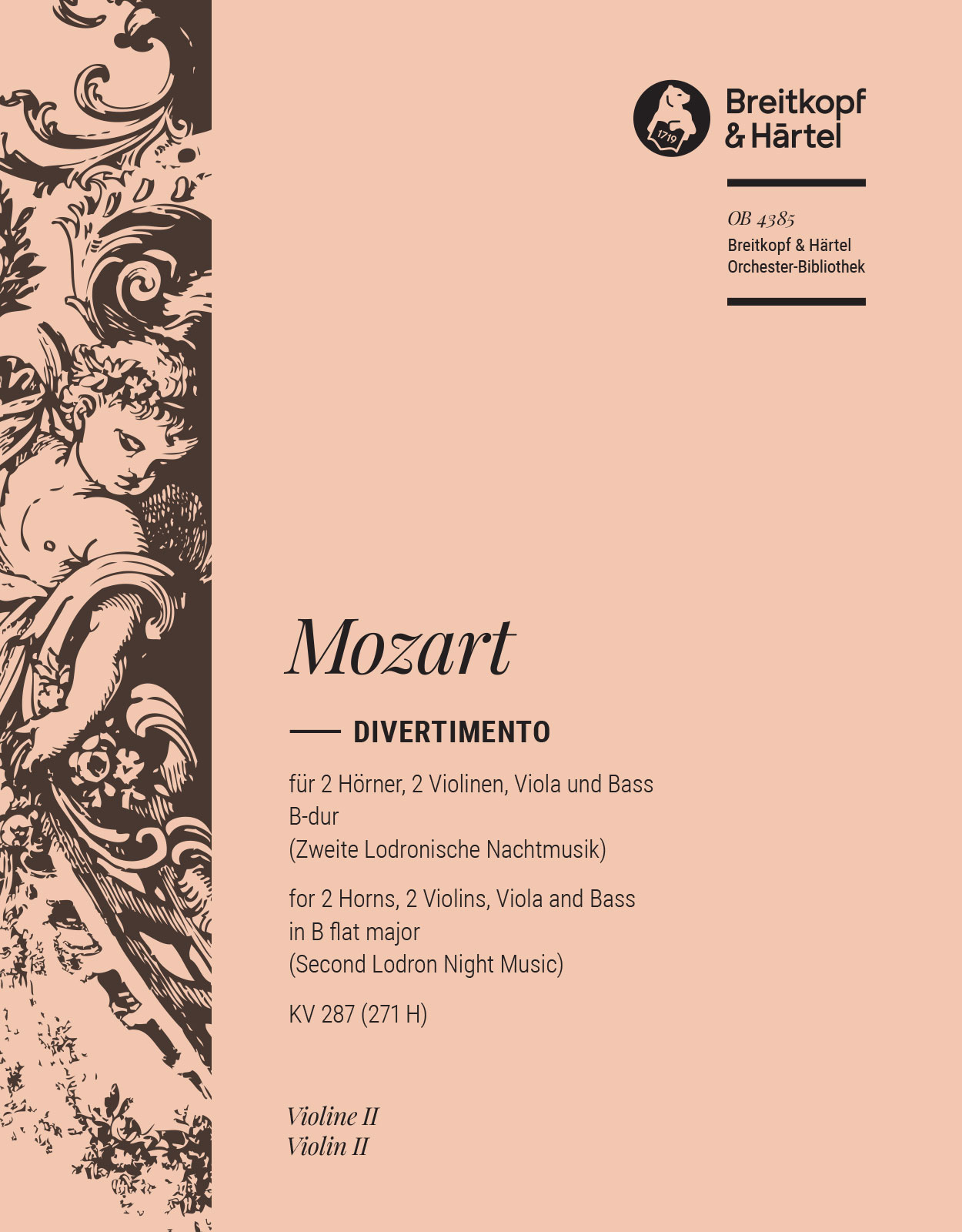 OB 4385-16 - Divertimento in B flat major K. 287 (271H) - Cover