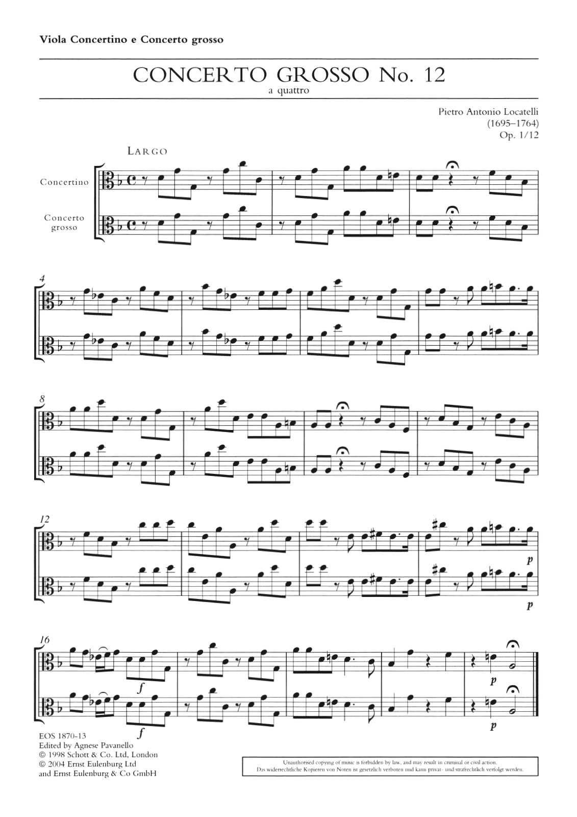 EOS 1870-19 - Concerto grosso „a quattro“ g-moll op. 1/12 - Cover