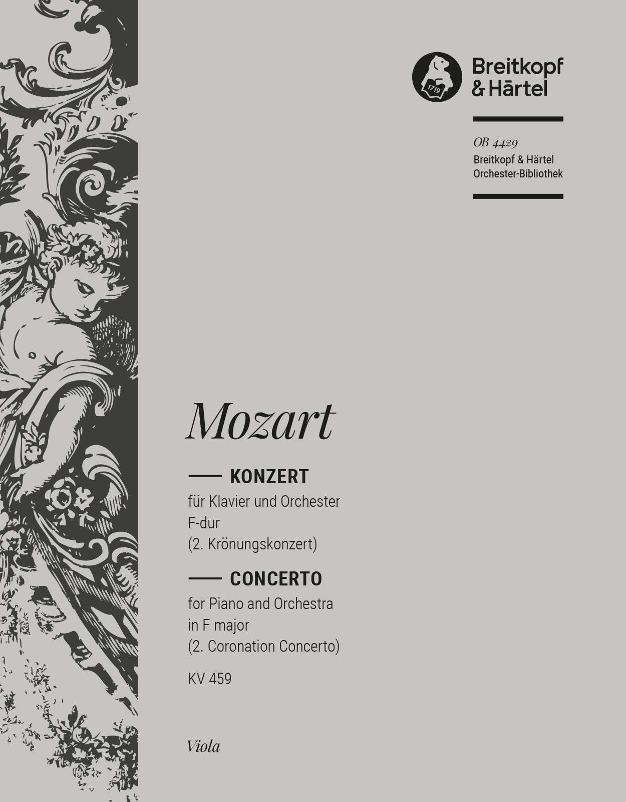 OB 4429-19 - Klavierkonzert [Nr. 19] F-dur KV 459 - Cover