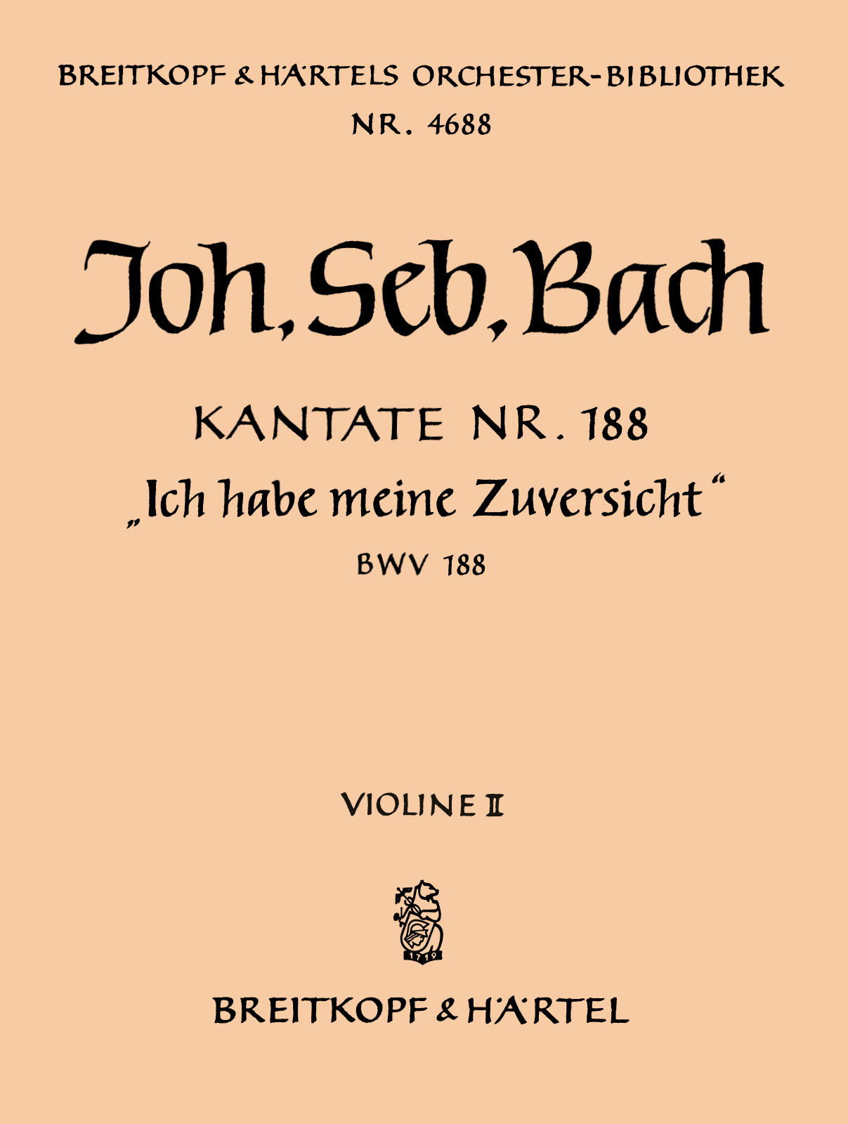 OB 4688-16 - Cantata BWV 188 “Ich habe meine Zuversicht” - Cover