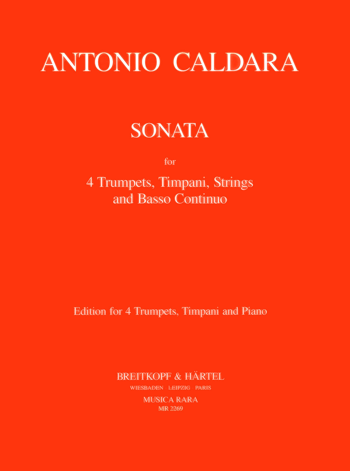 Antonio Caldara - Sonata in C - Cover