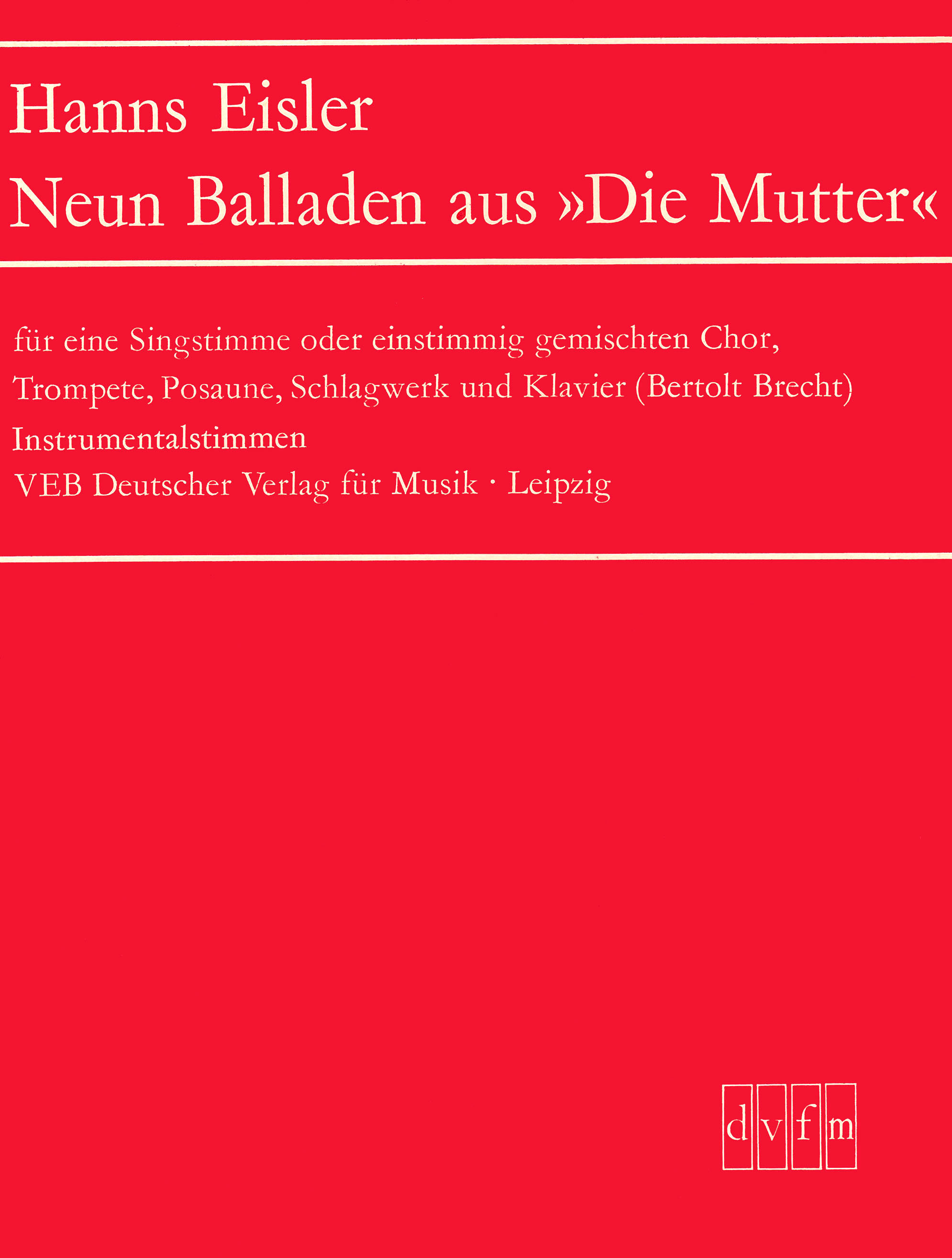 DV 1354b - Die Mutter - Cover