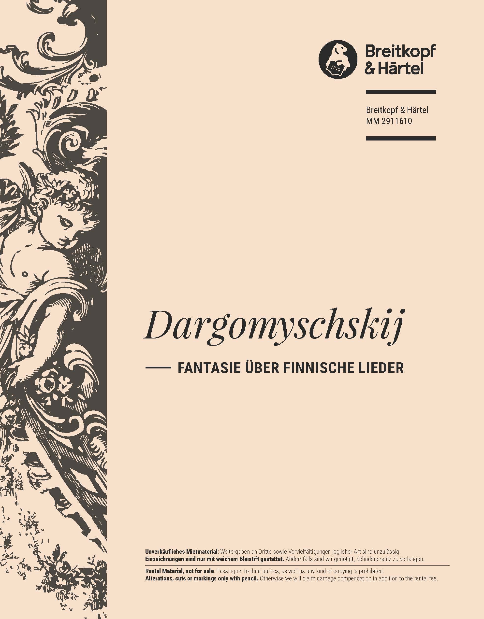 Alexander Dargomyschskij - Fantasie über finnische Lieder - Cover