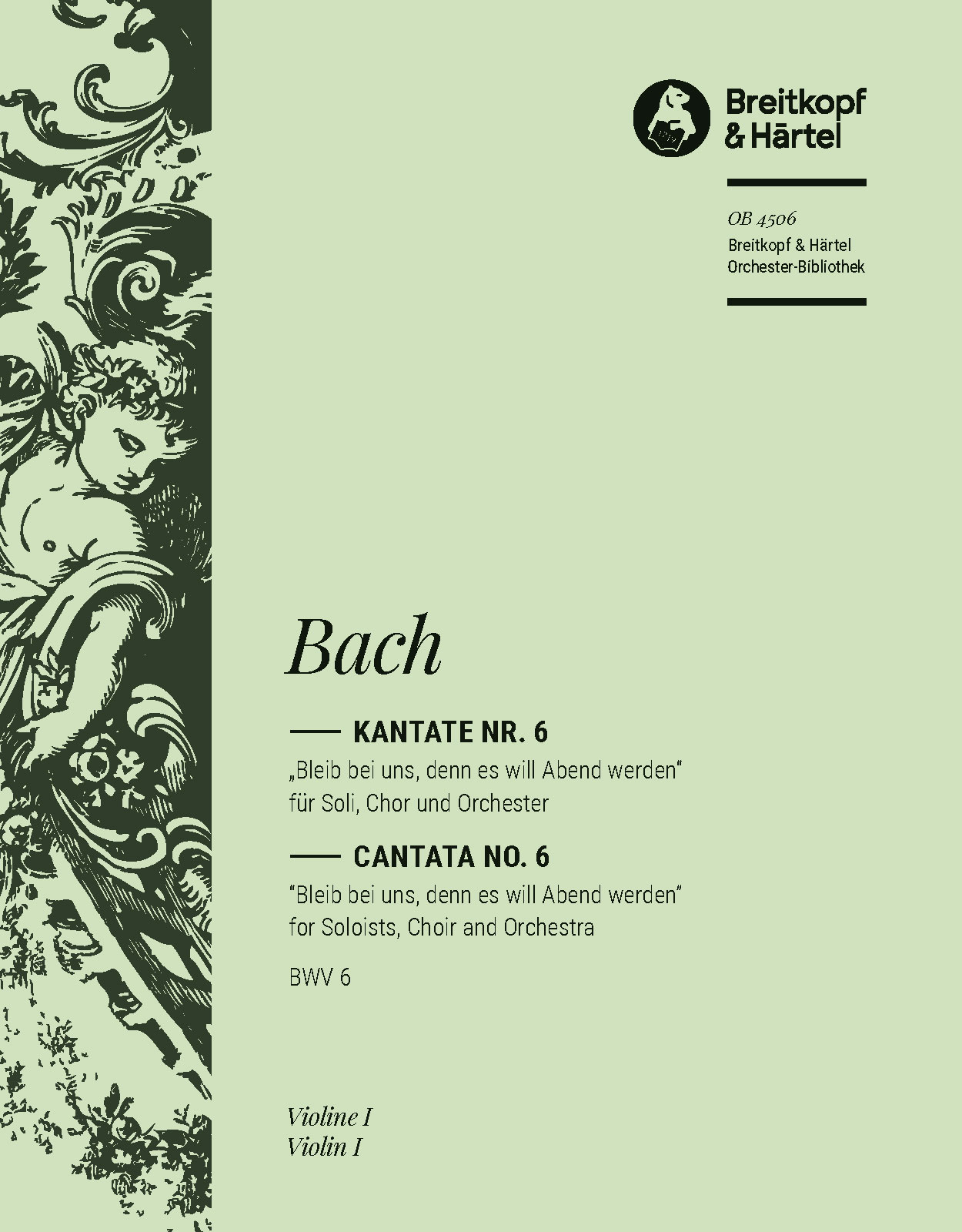 OB 4506-15 - Kantate BWV 6 „Bleib bei uns, denn es will Abend werden“ - Cover