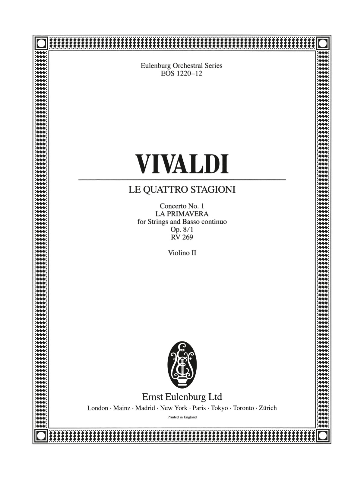 EOS 1220-16 - Le quattro stagioni (The four seasons) Op. 8/1 RV 269 - Cover