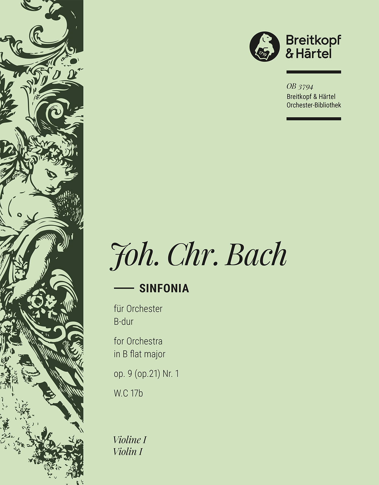 OB 3794-15 - Sinfonia B-dur op. 9 (op. 21) Nr. 1 W. C 17b - Cover
