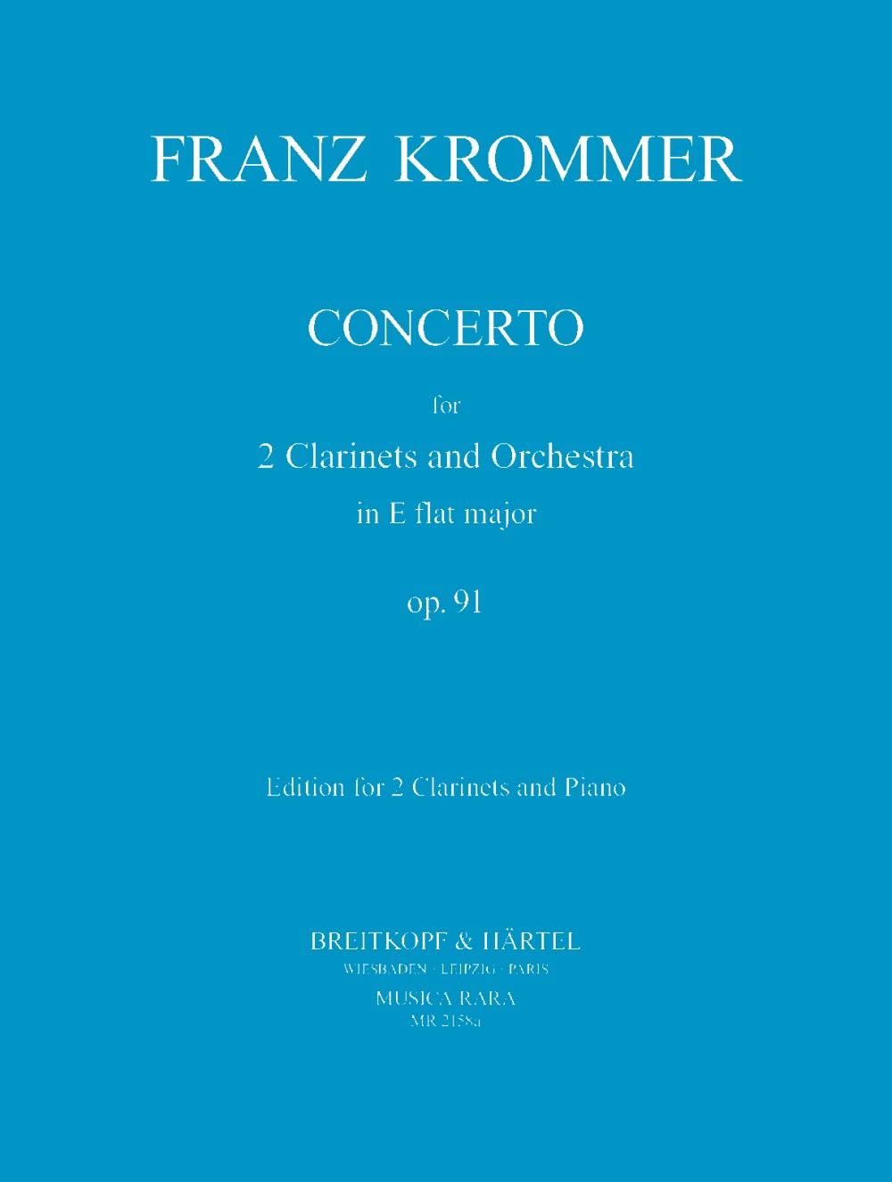 Franz Krommer - Concerto in Es op. 91 - Cover