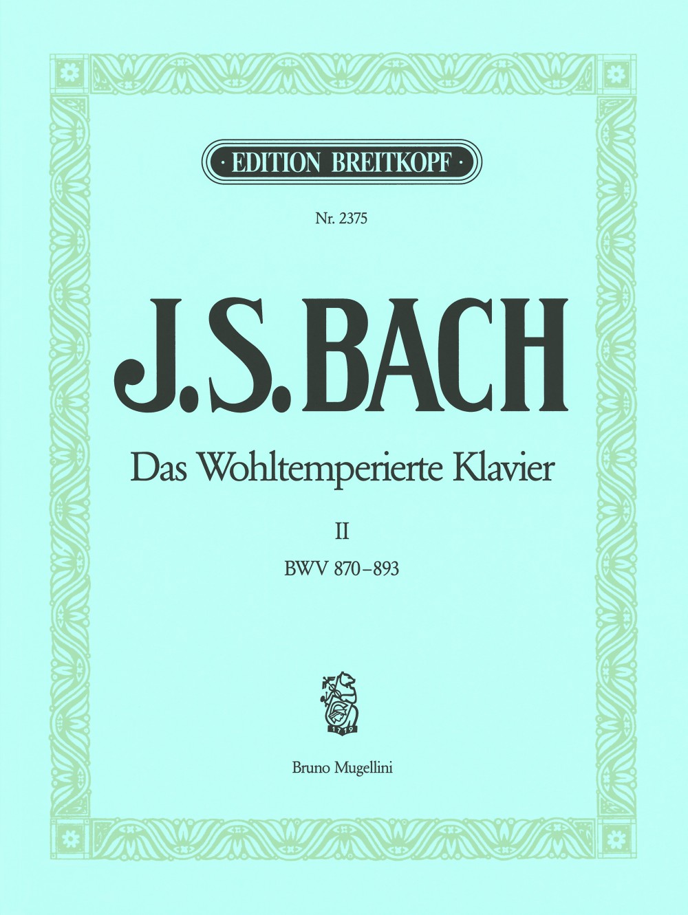 EB 2375 - Das Wohltemperierte Klavier - Cover