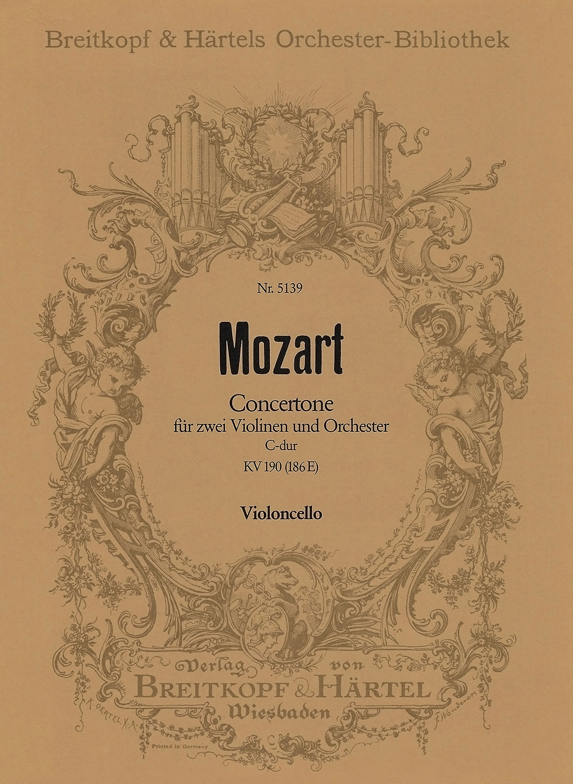 OB 5139-23 - Concertone in C major K. 190 (186E) - Cover