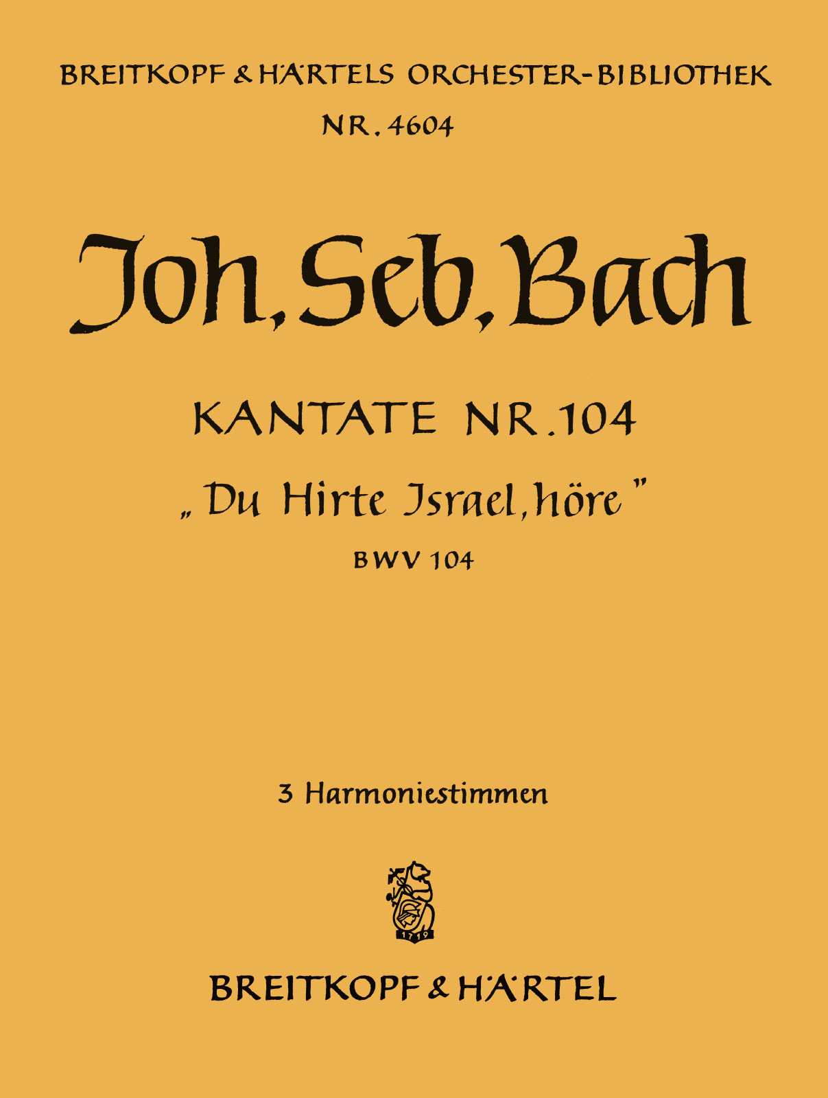 OB 4604-30 - Kantate BWV 104 „Du Hirte Israel, höre“ - Cover
