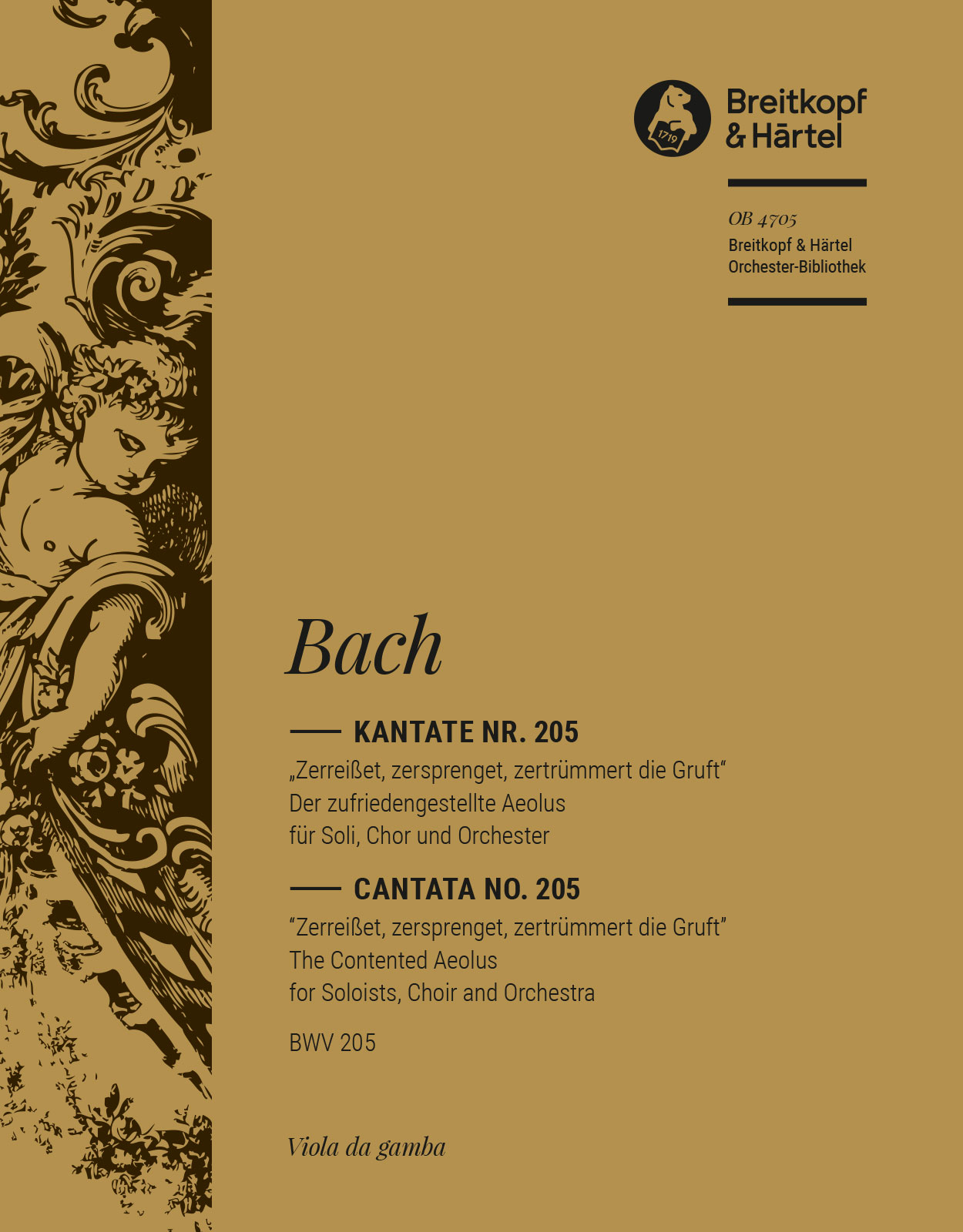 OB 4705-22 - Kantate BWV 205 „Zerreißet, zersprenget, zertrümmert die Gruft“ - Cover