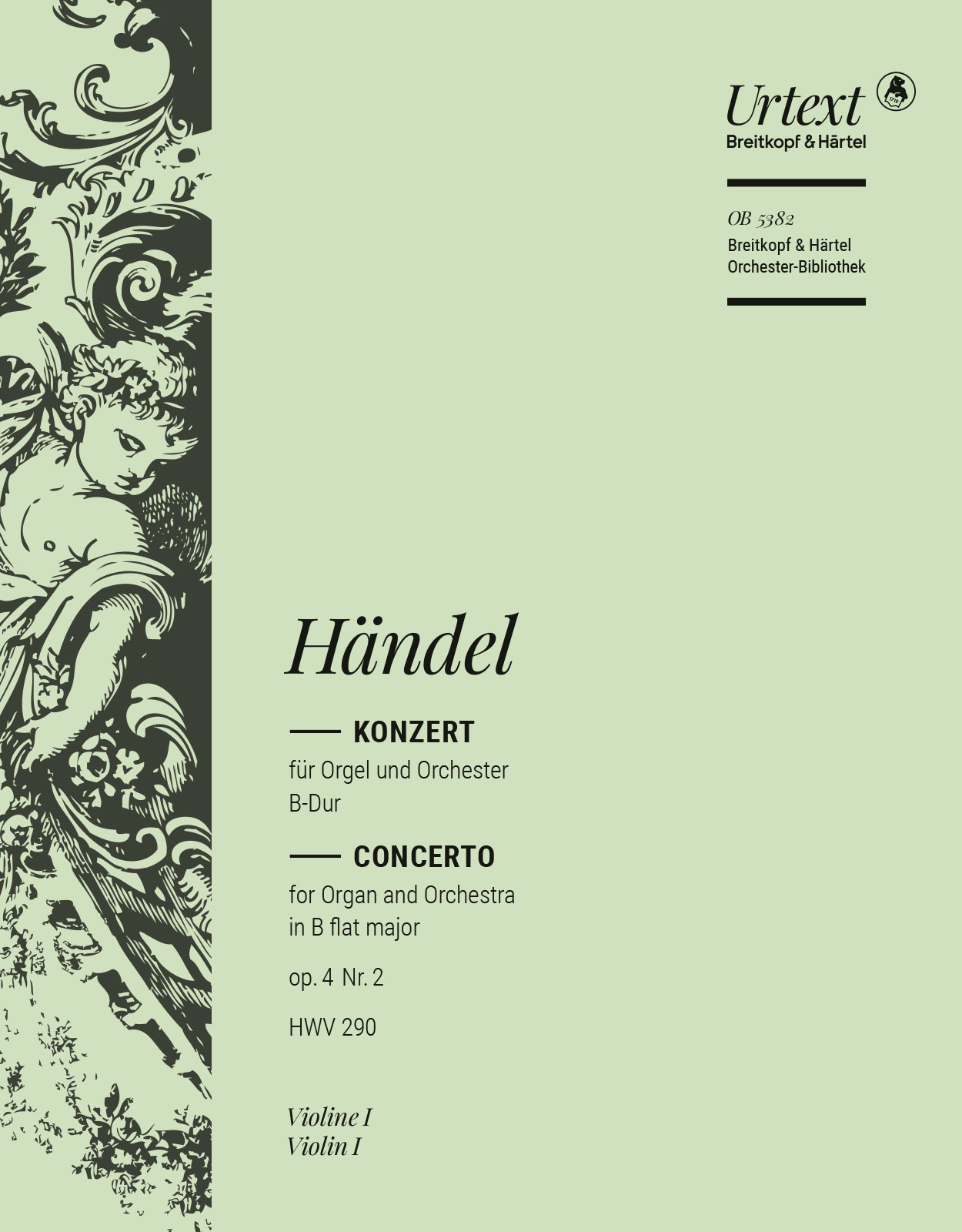 OB 5382-15 - Organ Concerto (No. 2) in B flat major Op. 4/2 HWV 290 - Cover