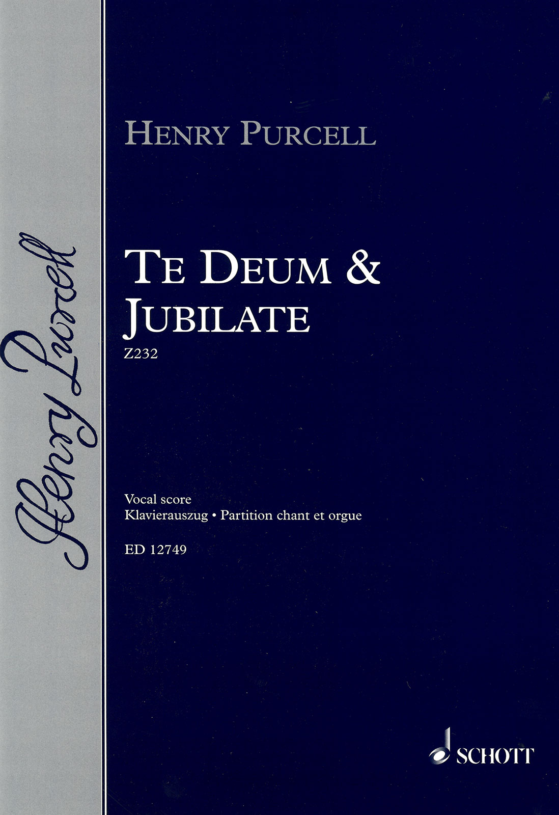ED 12749 - Te Deum and Jubilate D-dur Z 232 - Cover