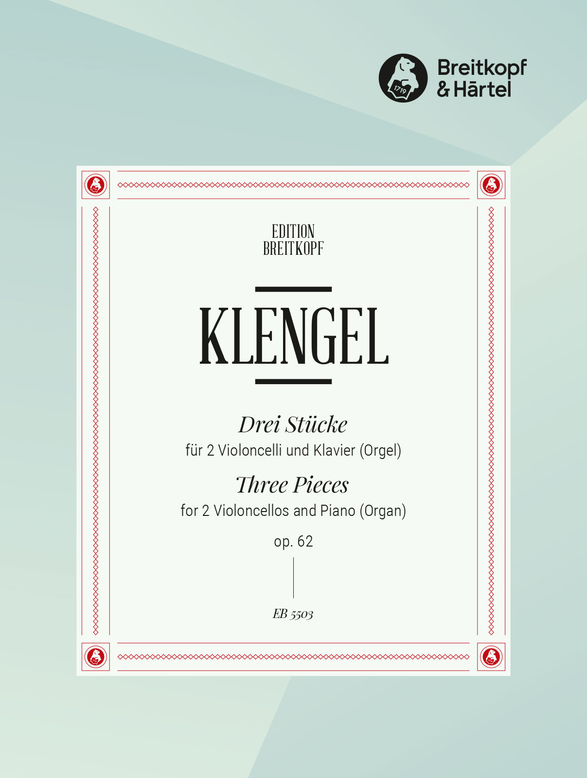 Julius Klengel - 3 Pieces Op. 62 - Cover