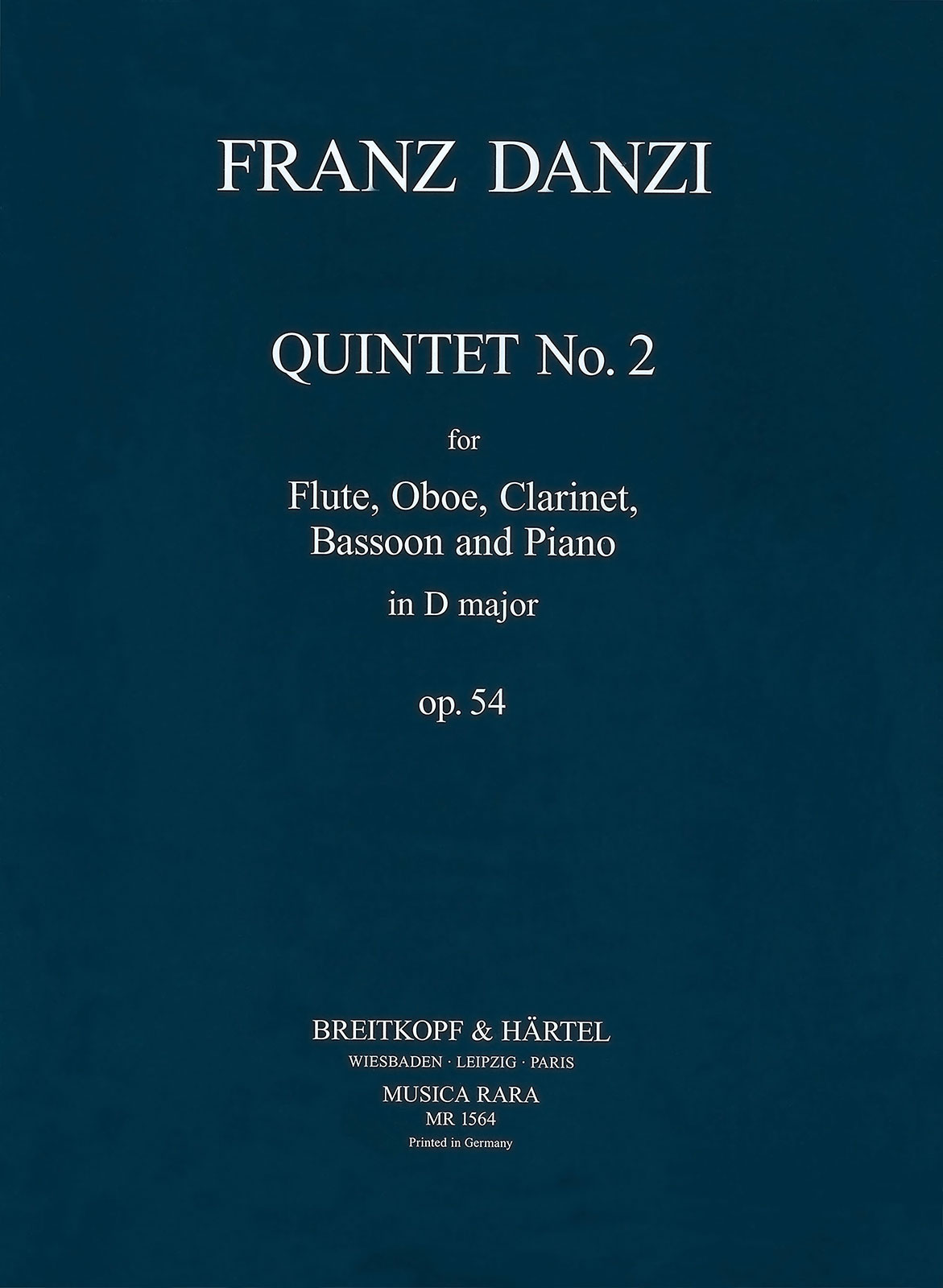 Franz Danzi - Quintett D-dur op. 54 - Cover