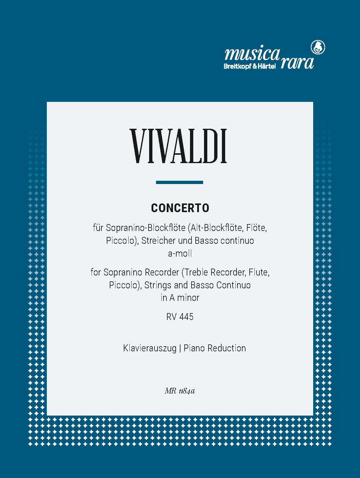 MR 1184aD - Concerto a-moll RV 445 - Cover