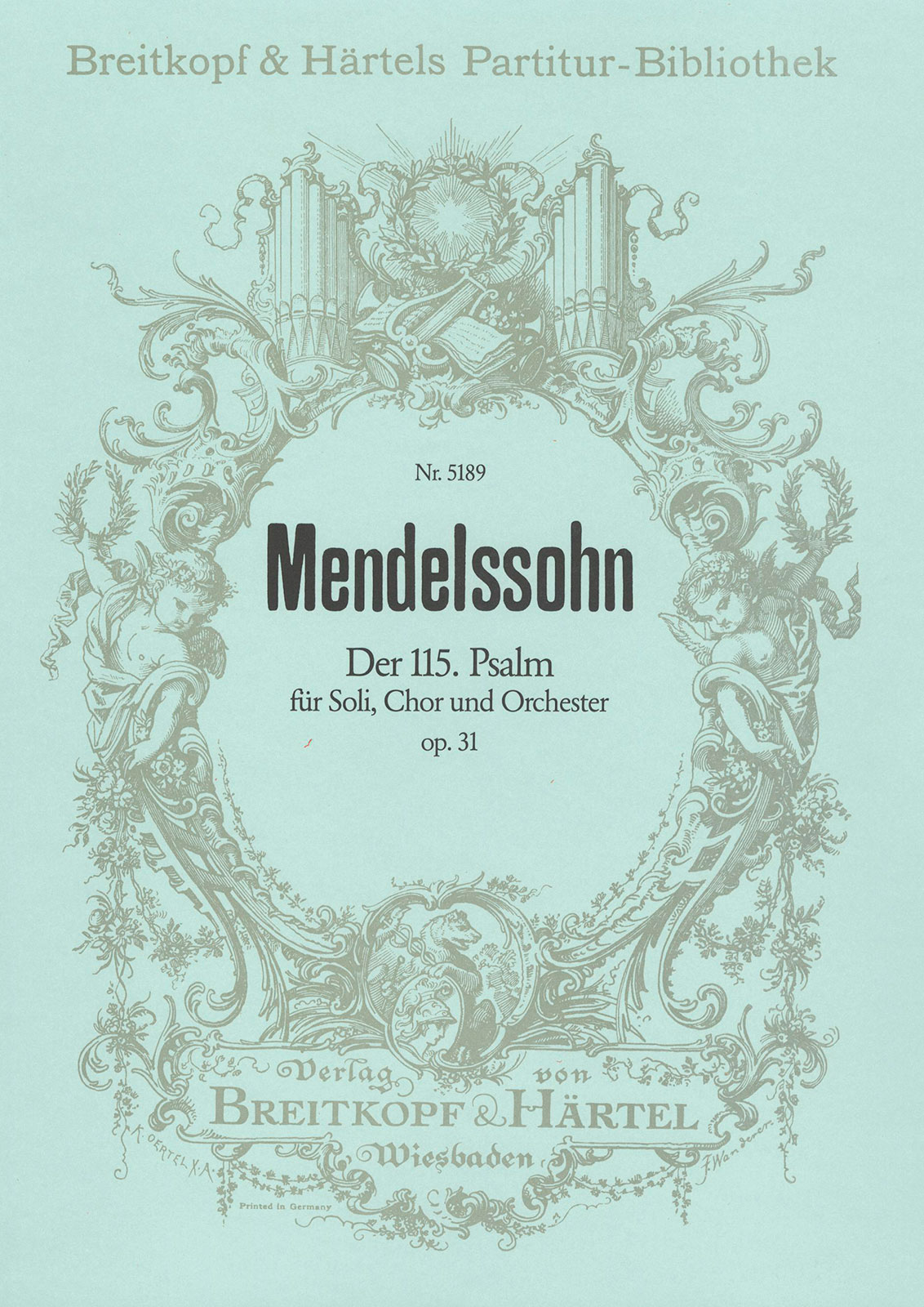 PB 5189 - Der 115. Psalm op. 31 MWV A 9 „Nicht unserm Namen, Herr“ - Cover