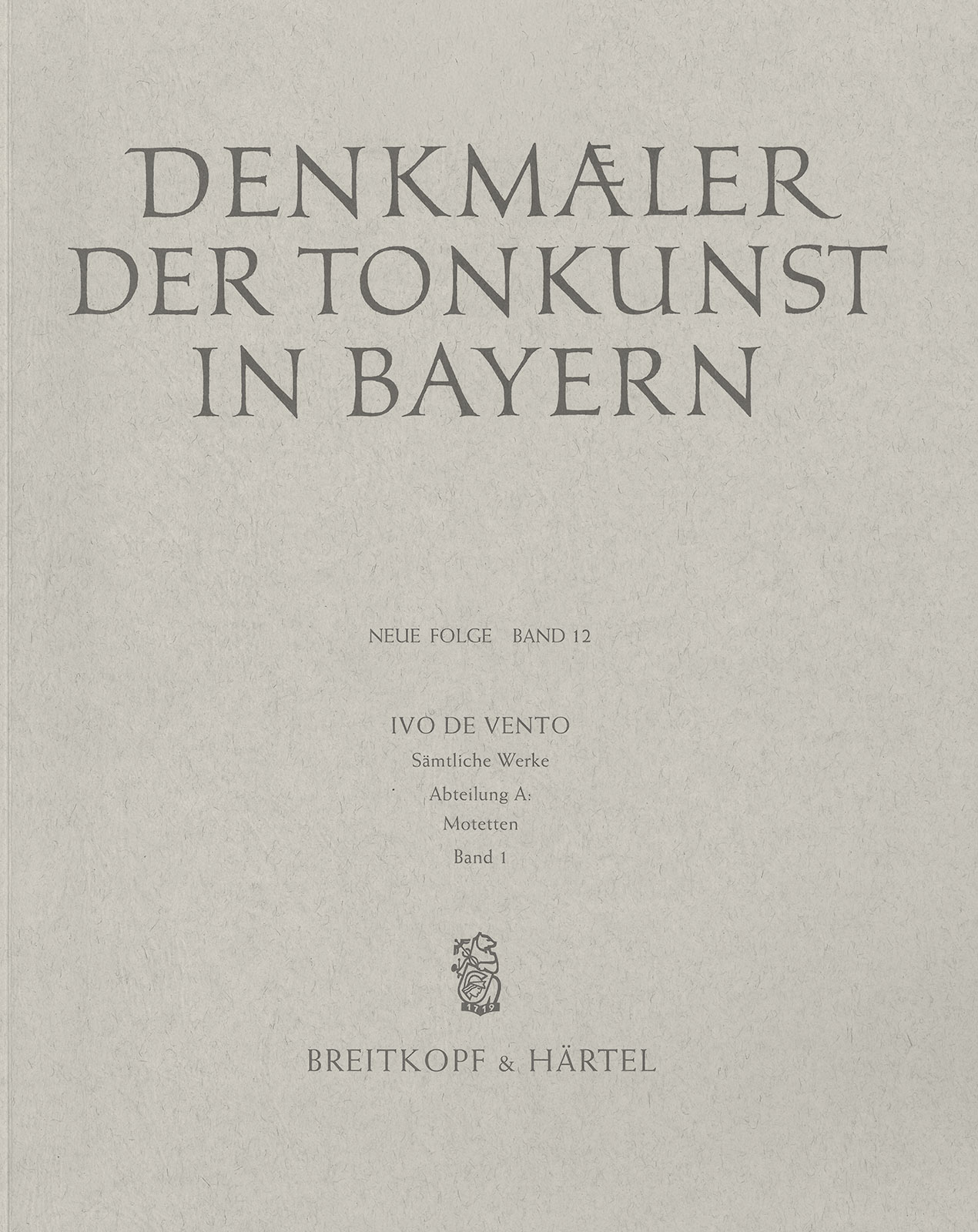 SON 242 - Gesellschaft für Bayerische Musikgeschichte - Denkmäler der Tonkunst in Bayern (Neue Folge) - Cover