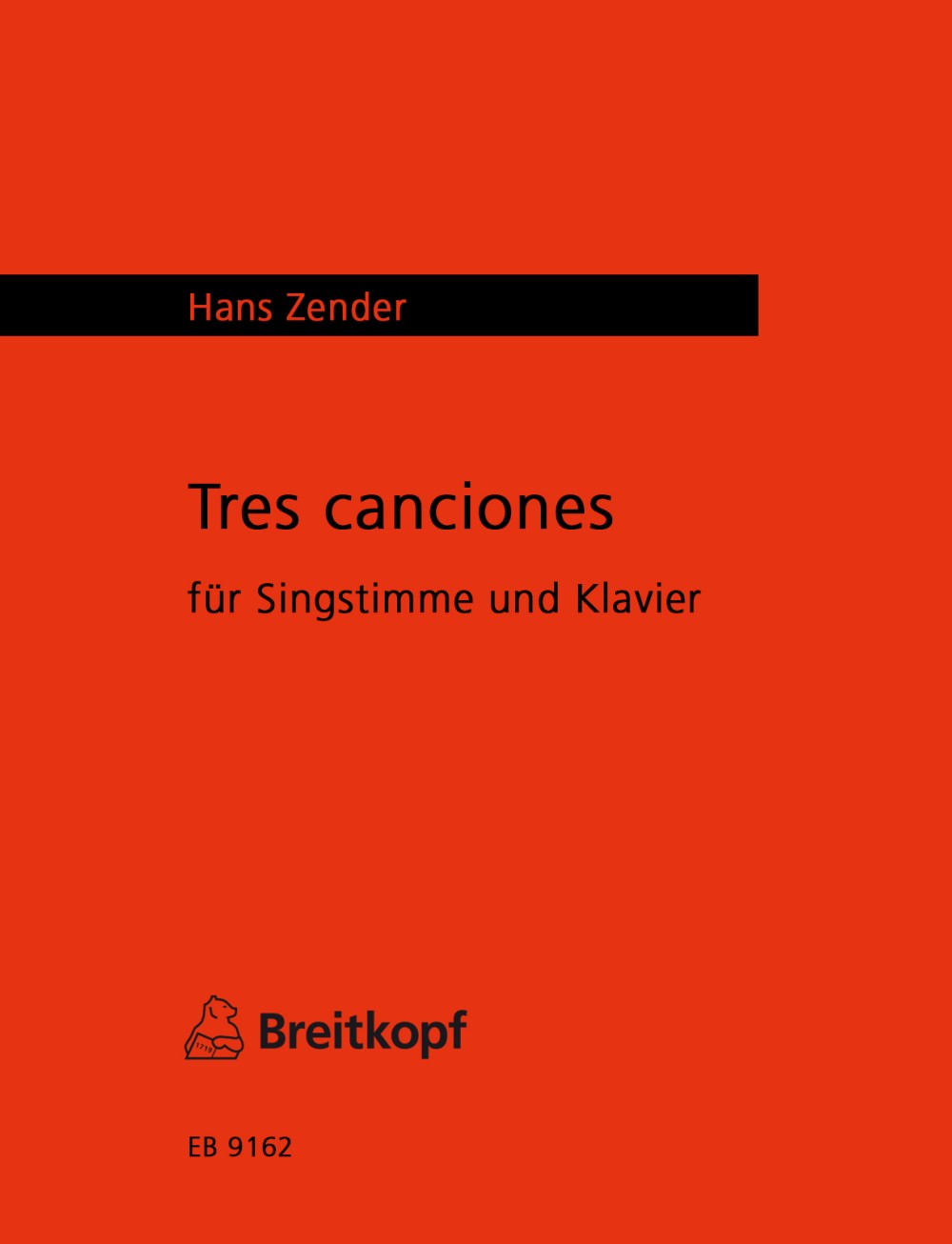 Hans Zender - 3 Canciones - Cover