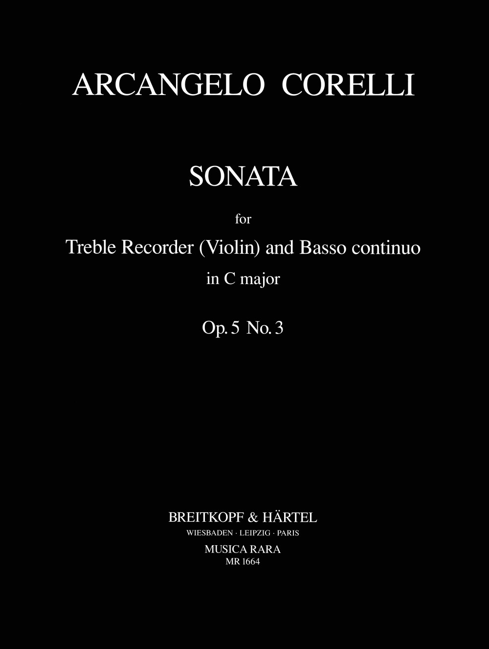 Arcangelo Corelli - Sonate in C op. 5/3 - Cover