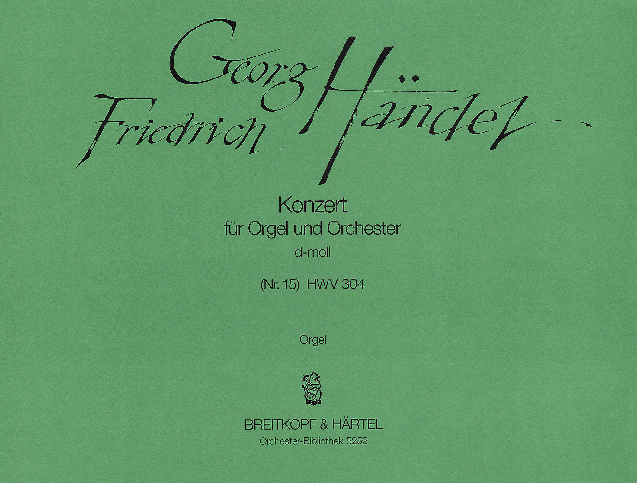 OB 5252-03 - Orgelkonzert (Nr. 15) d-moll HWV 304 - Cover