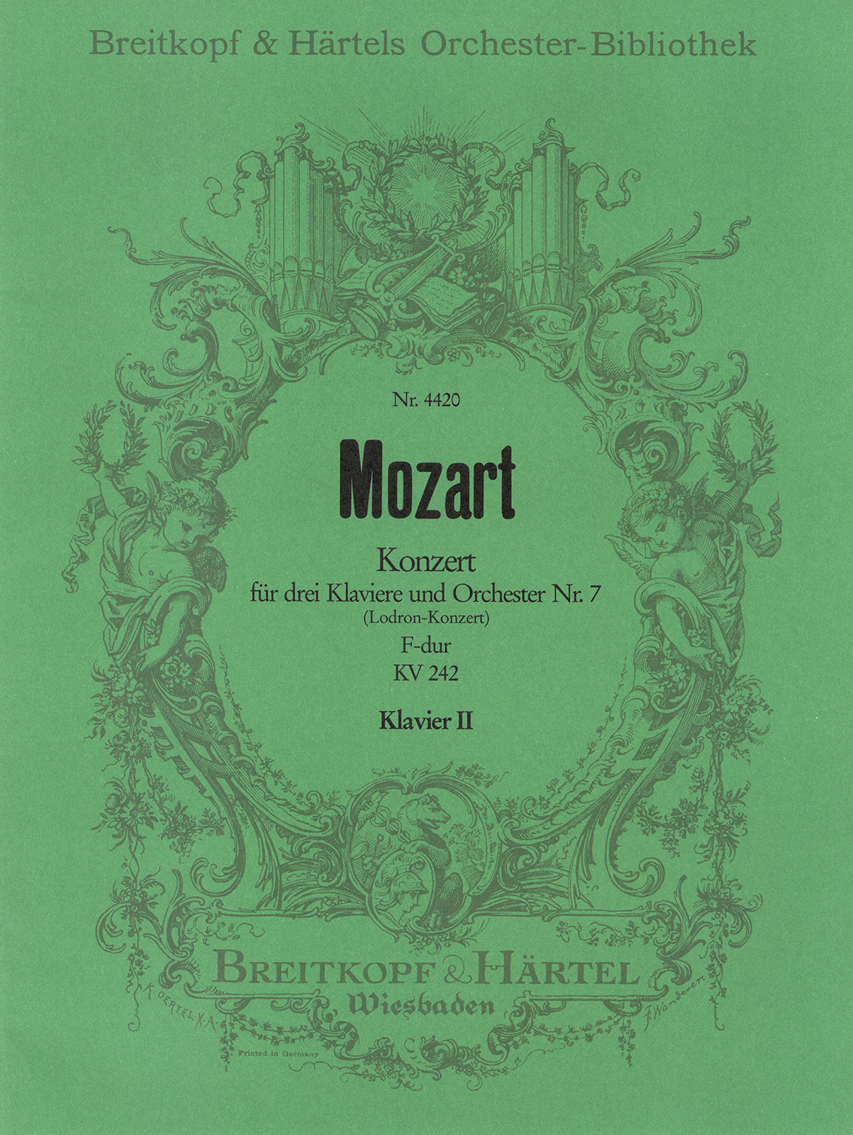 OB 4420-04 - Piano Concerto [No. 7] in F major K. 242 - Cover