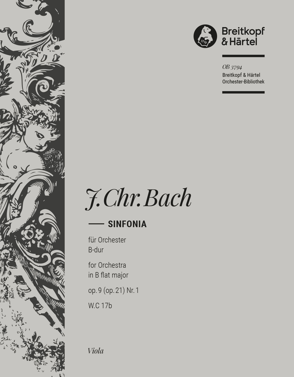OB 3794-19 - Sinfonia B-dur op. 9 (op. 21) Nr. 1 W. C 17b - Cover