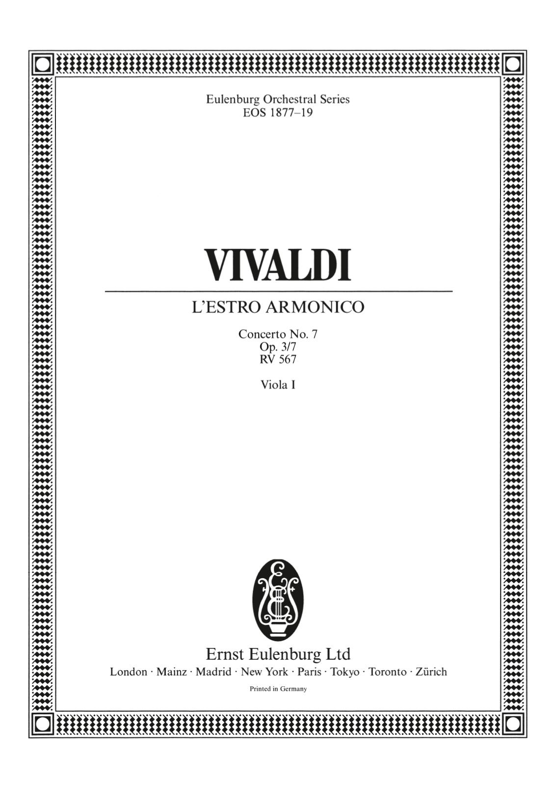 EOS 1877-19 - L’Estro Armonico op. 3/7 RV 567 - Cover