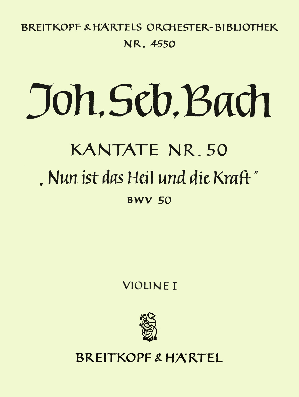 OB 4550-15 - Kantate BWV 50 „Nun ist das Heil und die Kraft“ - Cover
