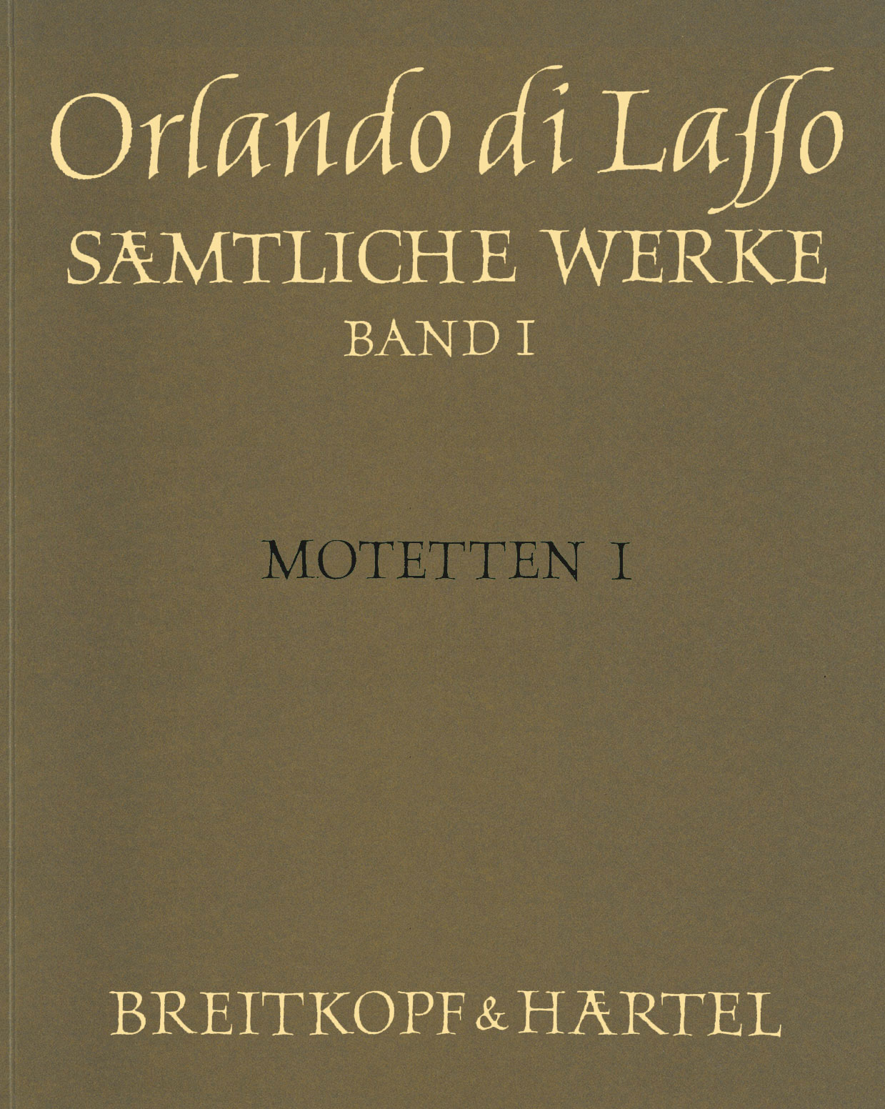 Orlando di Lasso - Sämtliche Werke - Cover