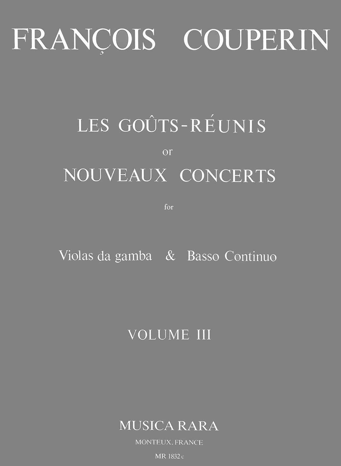 MR 1832c - Les Goûts Réunis ou Nouveaux Concerts - Cover