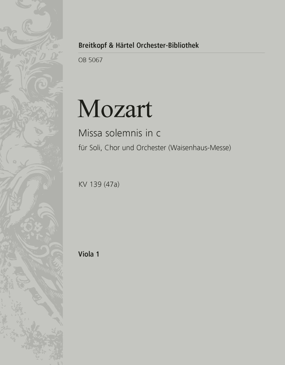 OB 5067-19 - Missa solemnis in c K. 139 (47a) - Cover