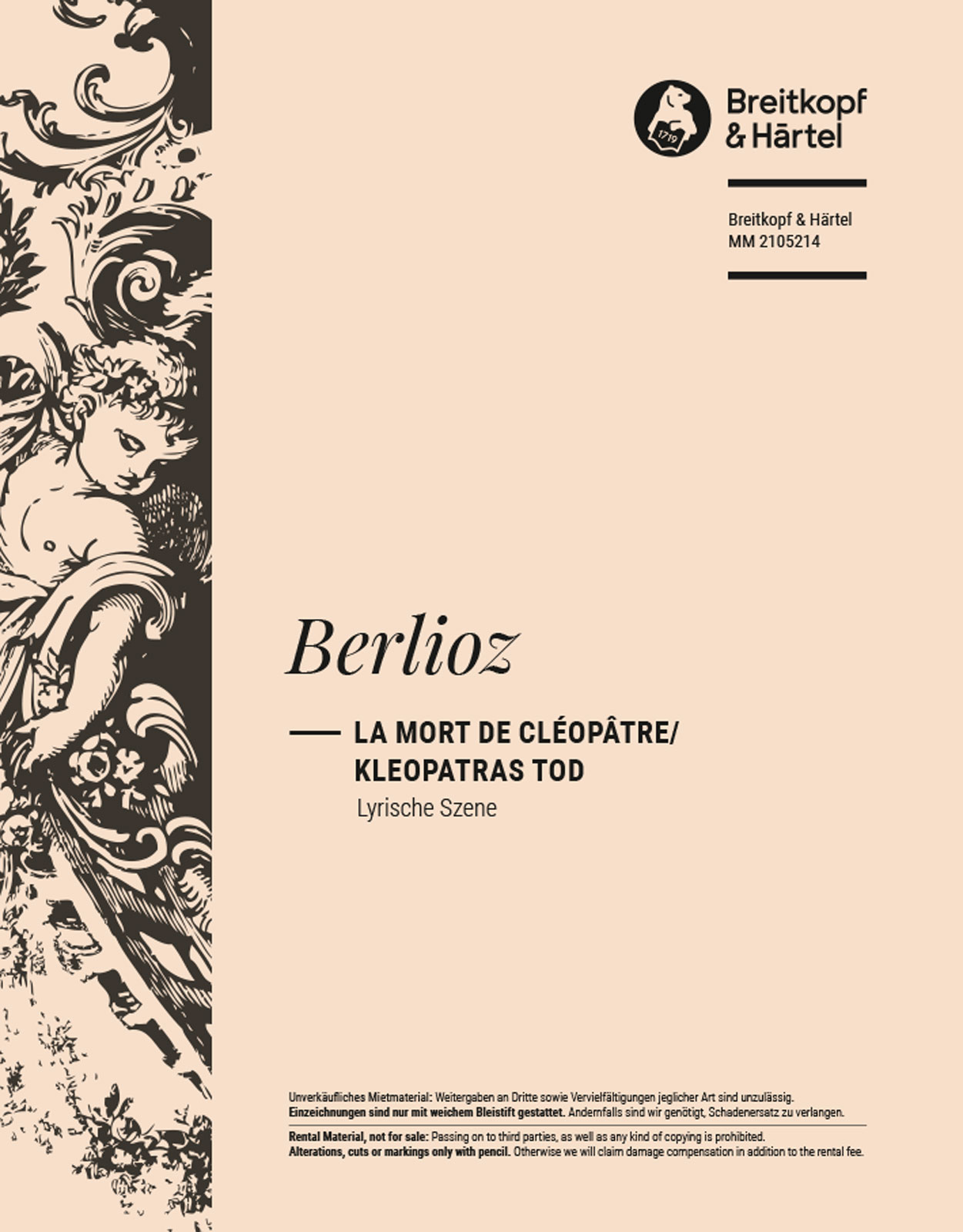 Hector Berlioz - La Mort de Cléopâtre - Cover