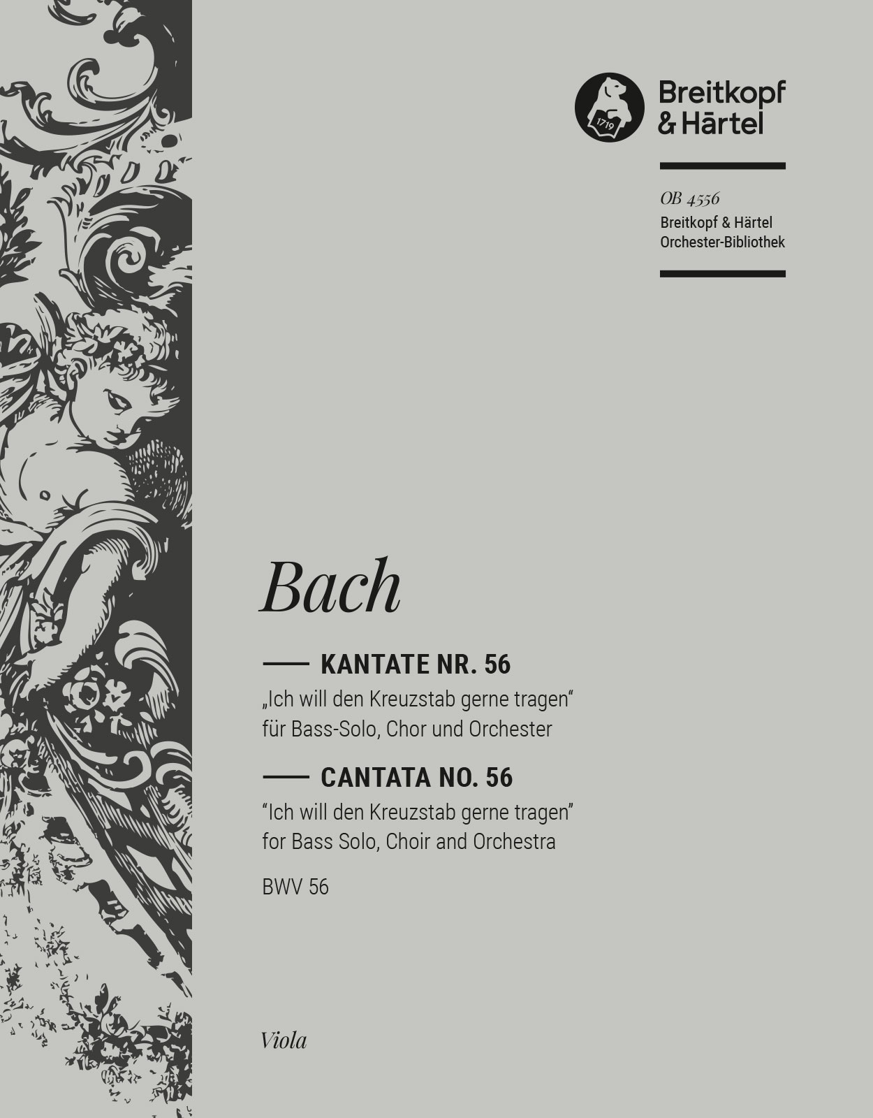 OB 4556-19 - Kantate BWV 56 „Ich will den Kreuzstab gerne tragen“ - Cover
