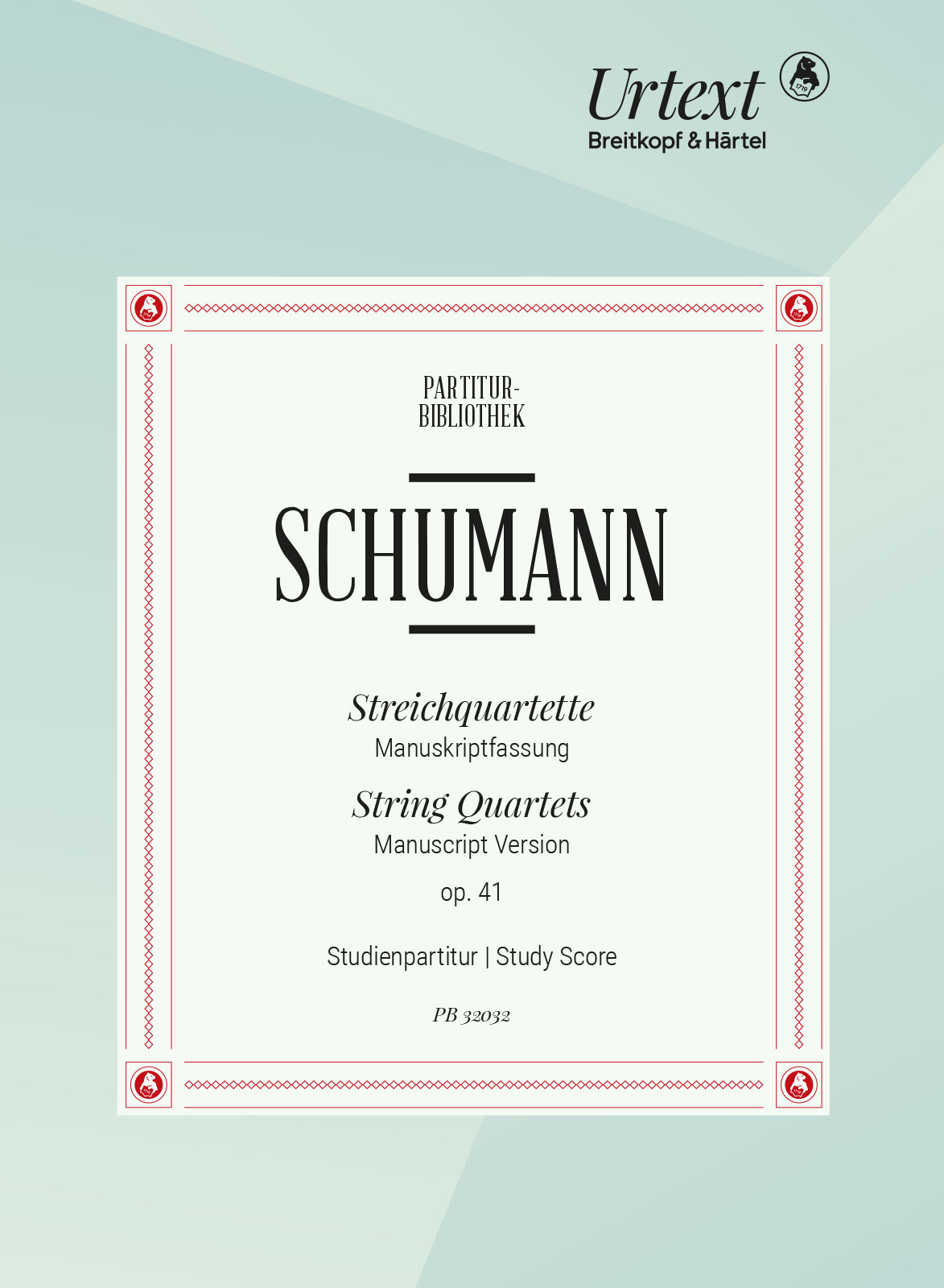 PB 32032 - Streichquartette Nr. 1–3 op. 41 - Cover