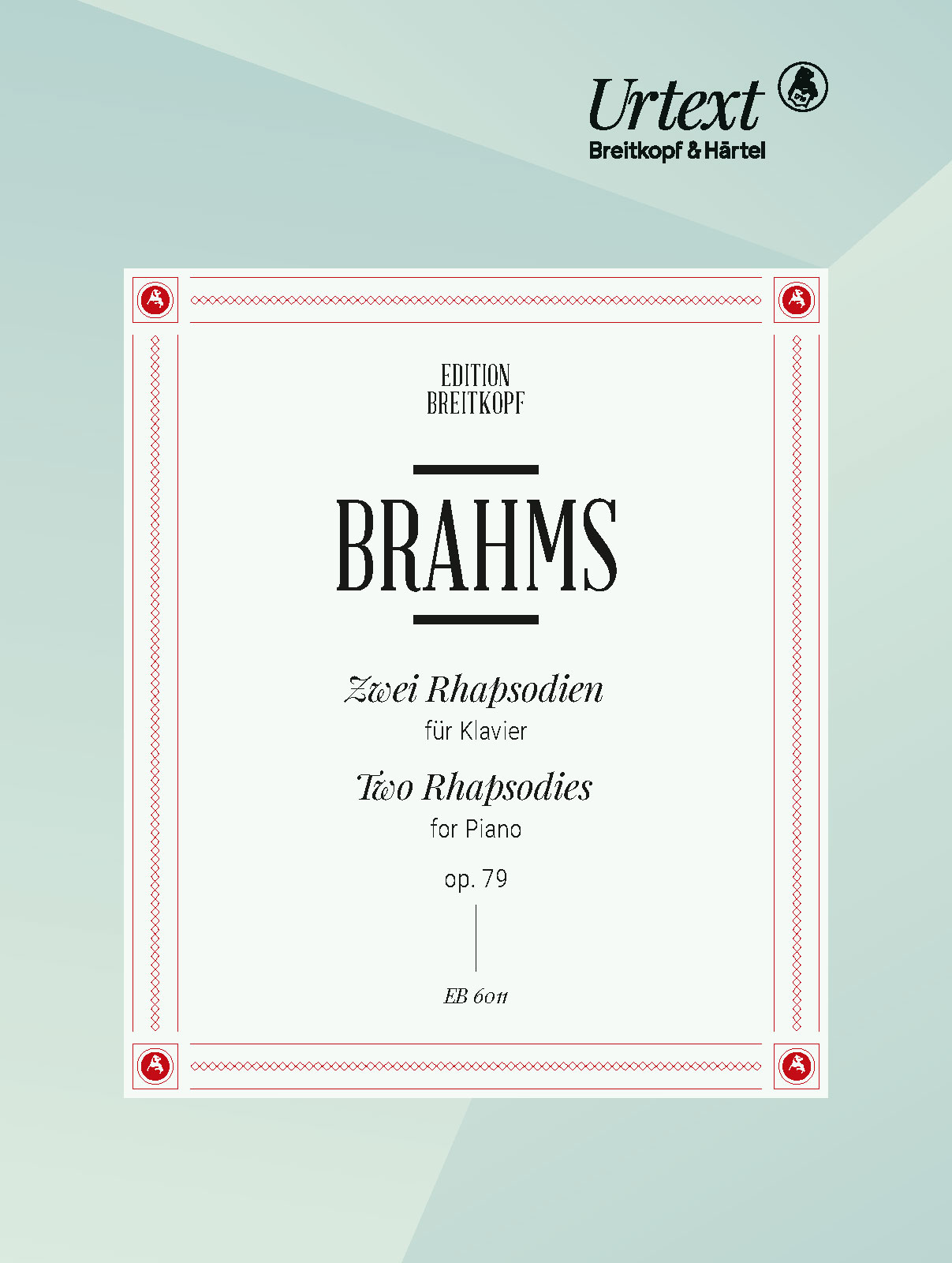 Johannes Brahms - 2 Rhapsodies Op. 79 - Cover