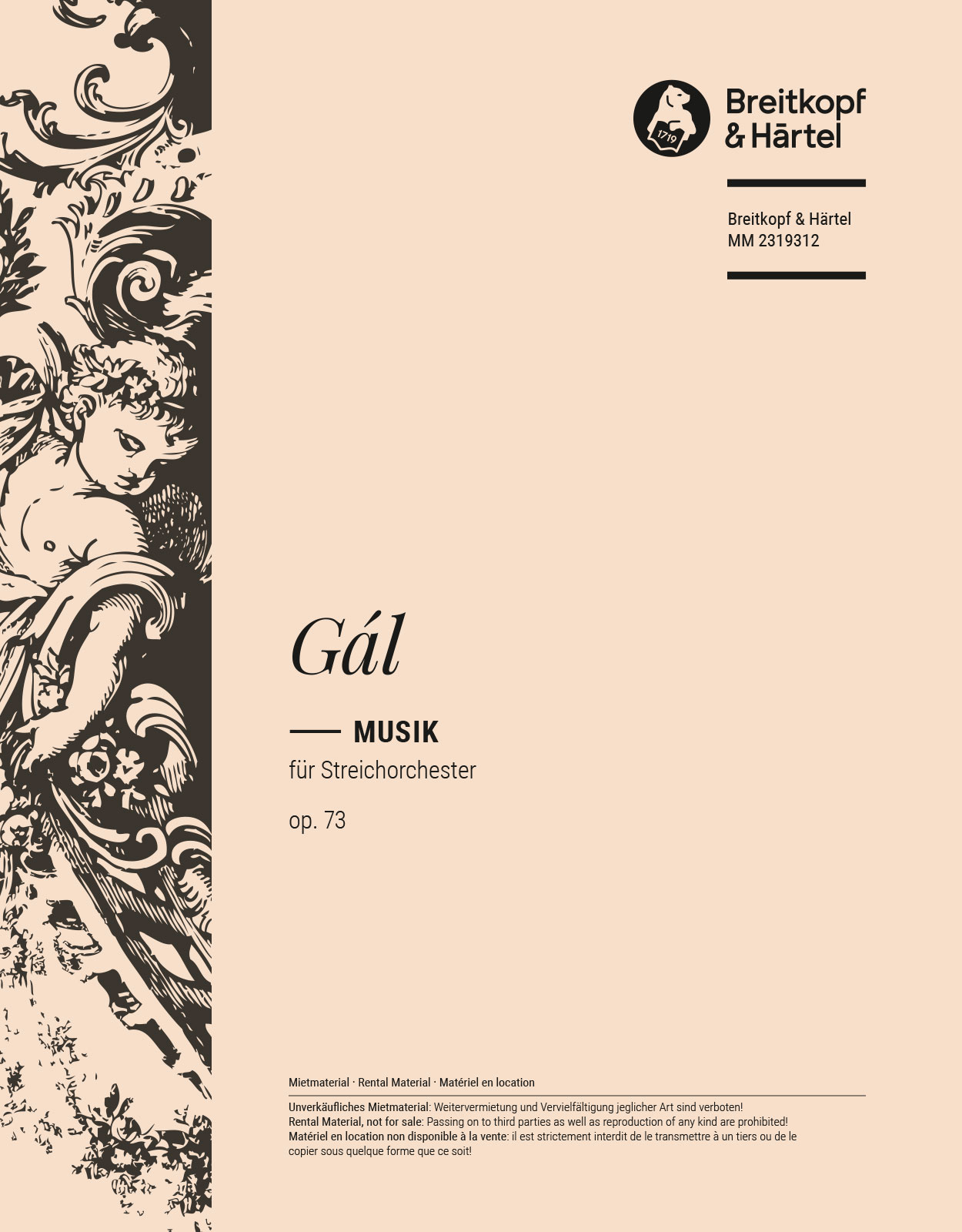 Hans Gál - Musik op. 73 - Cover