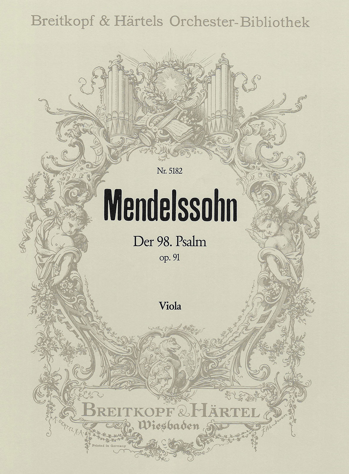 OB 5182-19 - Der 98. Psalm [op. 91] MWV A 23 „Singet dem Herrn“ - Cover