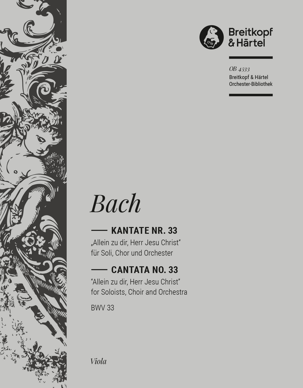 OB 4533-19 - Cantata BWV 33 “Alone in Thee, Lord Jesus Christ” - Cover