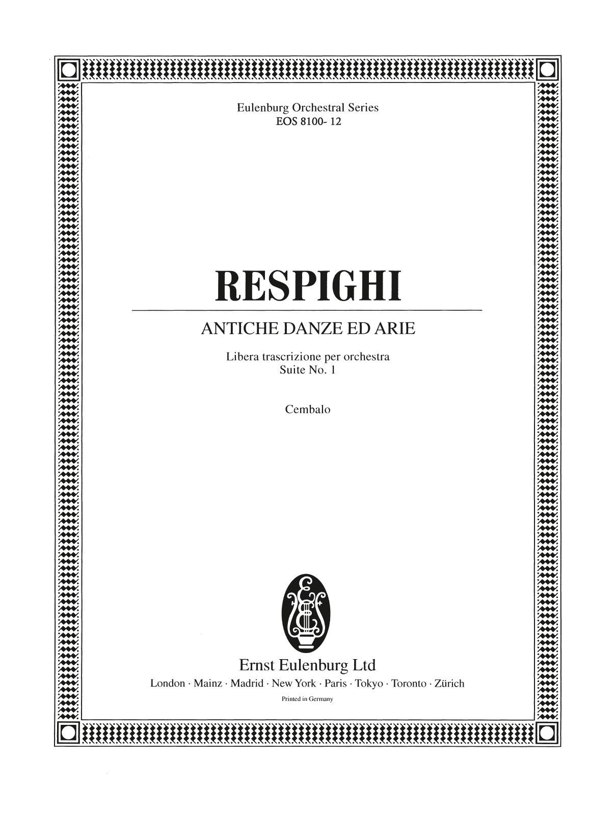 EOS 8100-12 - Antiche Danze ed Arie - Cover