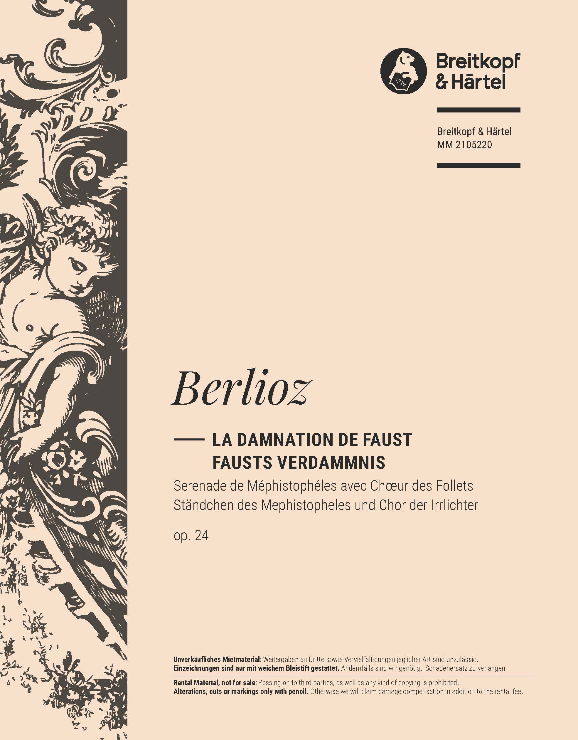 MM 2105220 - La Damnation de Faust Op. 24 – The Damnation of Faust - Cover