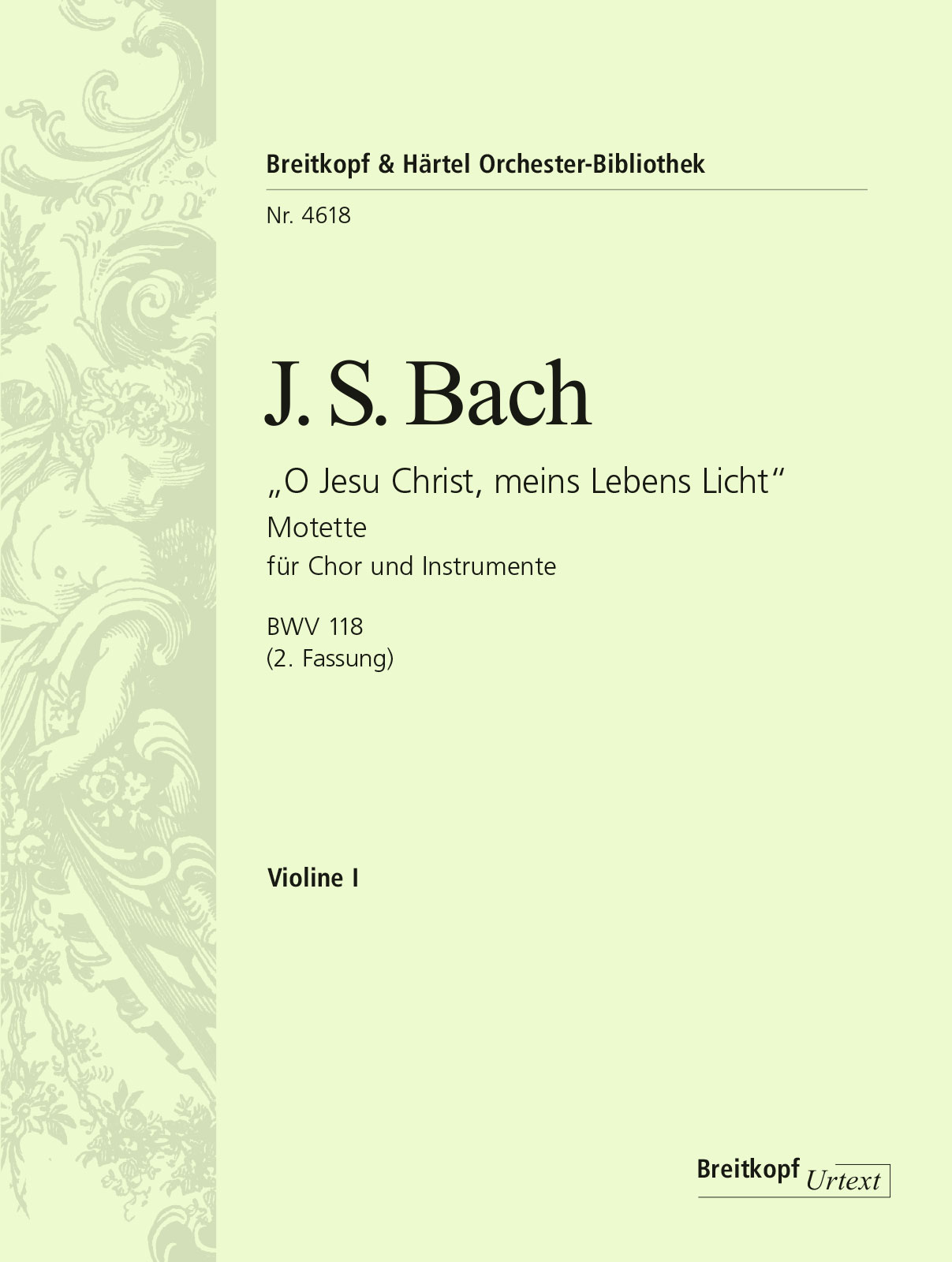 OB 4618-15 - “O Jesu Christ, my Life and Light” BWV 118 - Cover